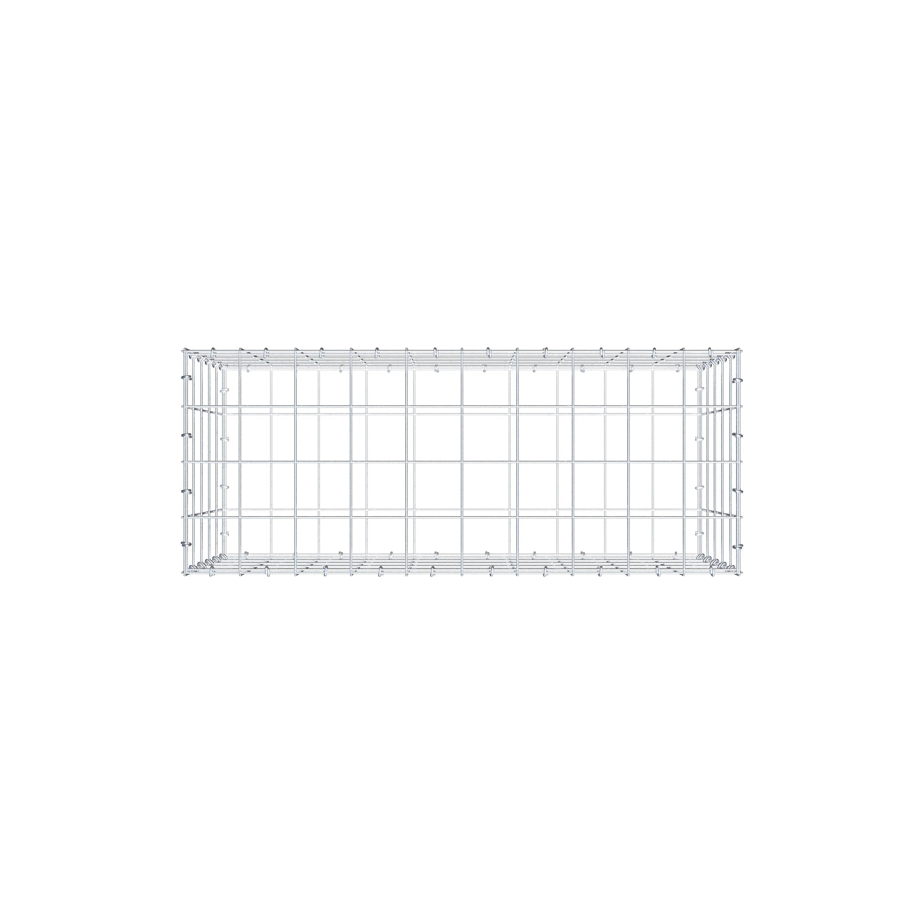 Gabion 100 cm x 50 cm x 40 cm (L x H x P), maille 10 cm x 10 cm, anneau en C