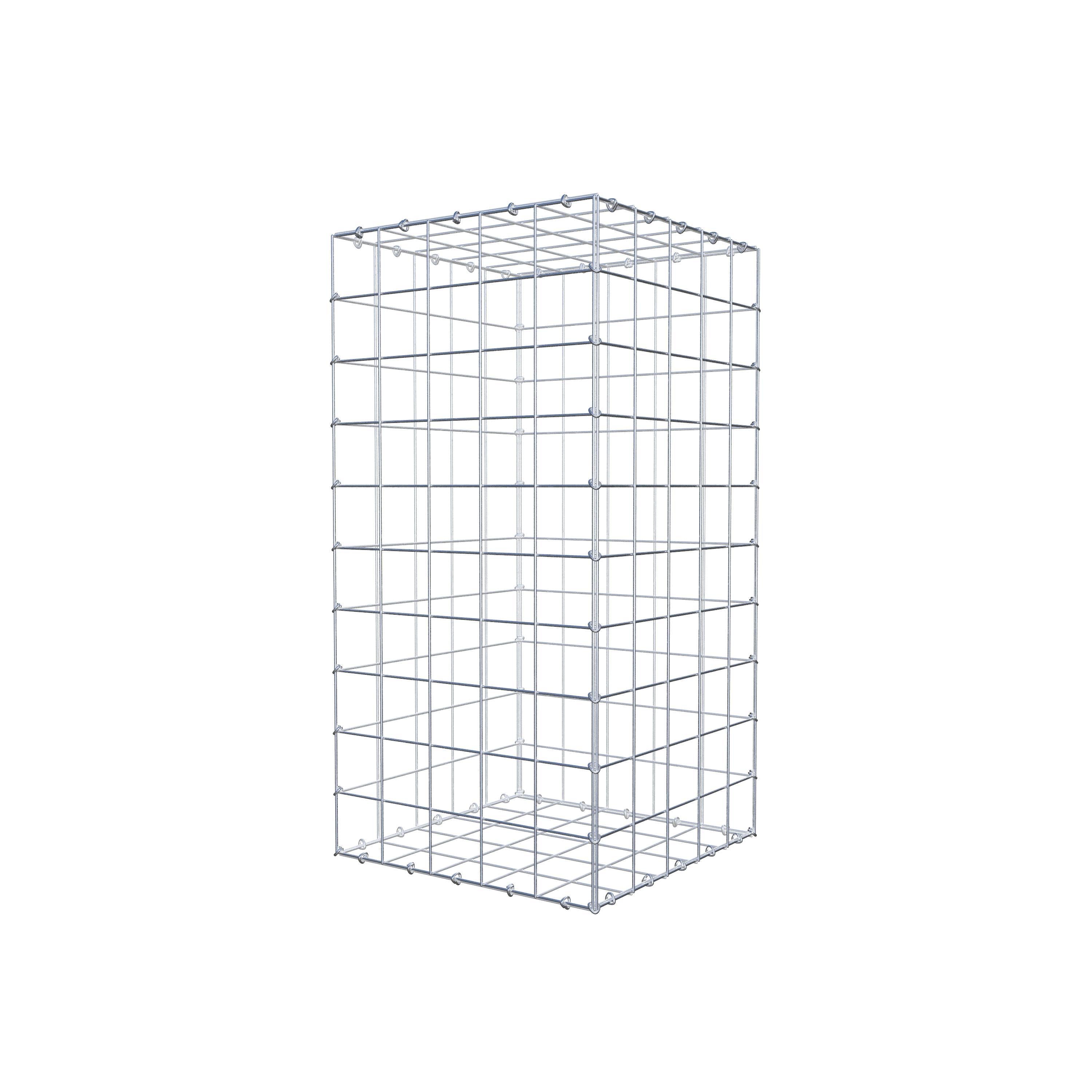 Gabion 100 cm x 50 cm x 50 cm (L x H x P), maillage 10 cm x 10 cm, anneau en C