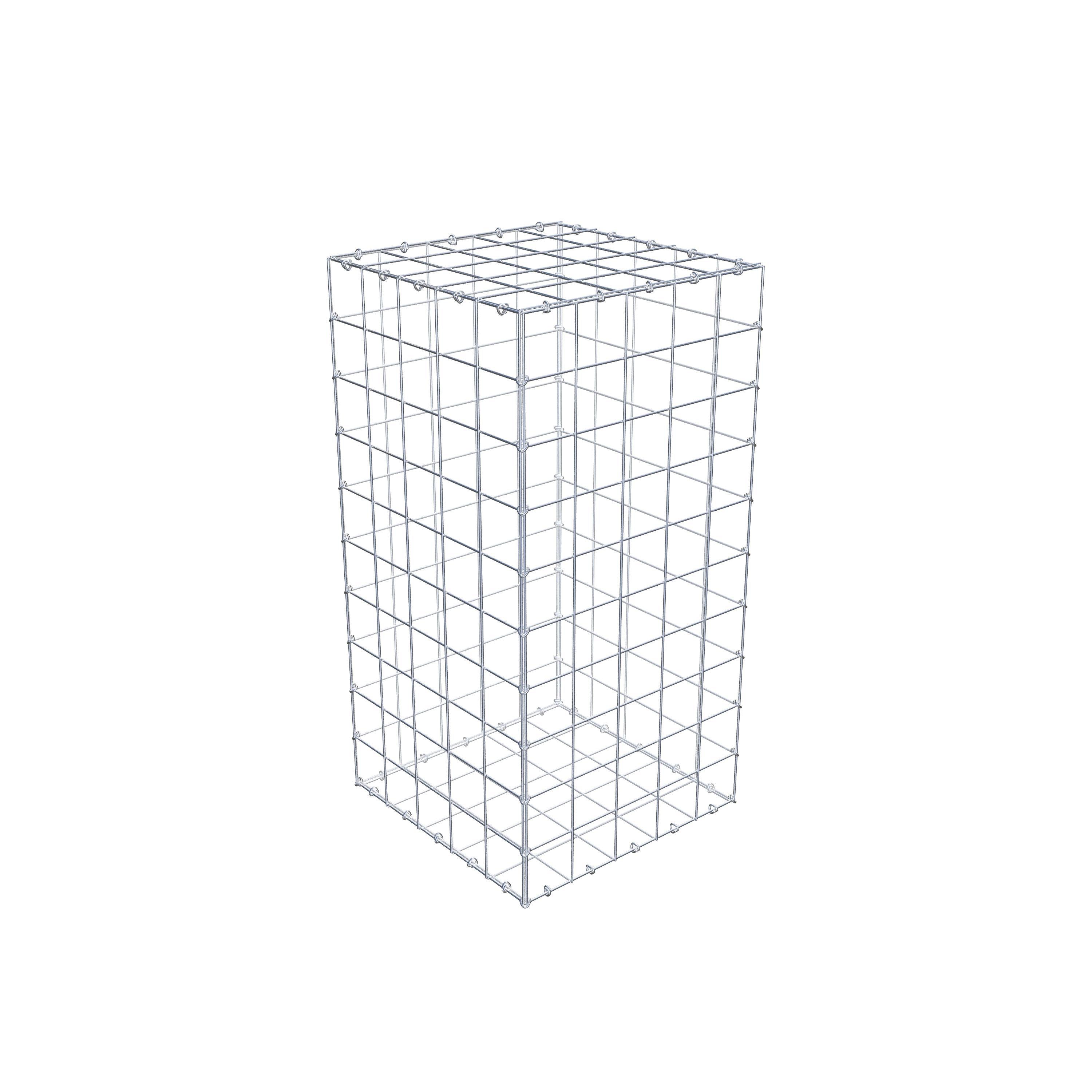 Gabion 100 cm x 50 cm x 50 cm (L x H x P), maillage 10 cm x 10 cm, anneau en C