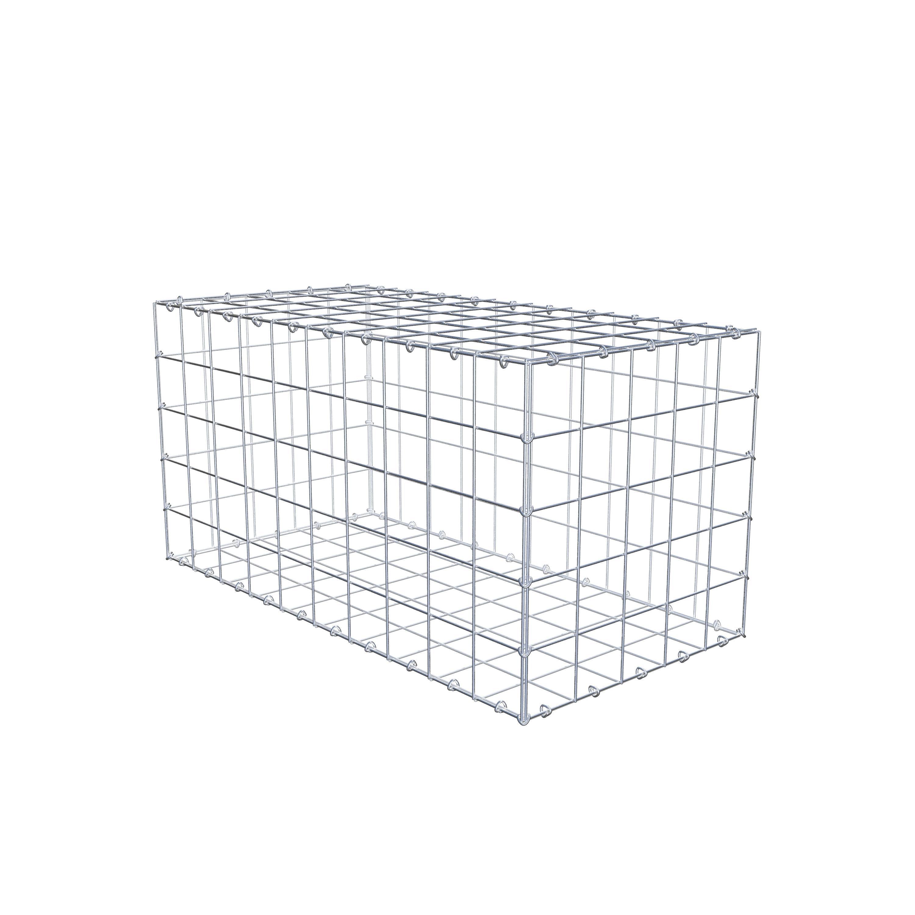 Gabion 100 cm x 50 cm x 50 cm (L x H x P), maillage 10 cm x 10 cm, anneau en C