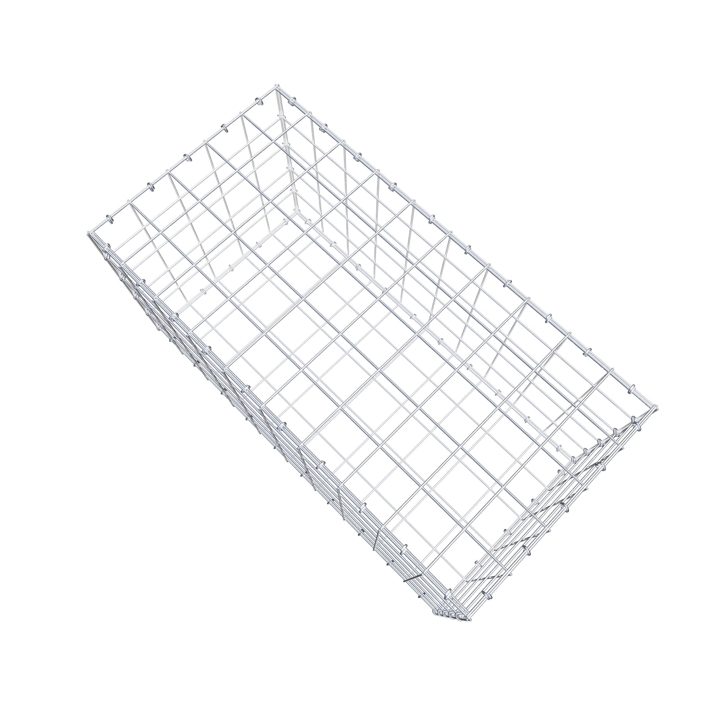 Gabion 100 cm x 50 cm x 50 cm (L x H x P), maillage 10 cm x 10 cm, anneau en C