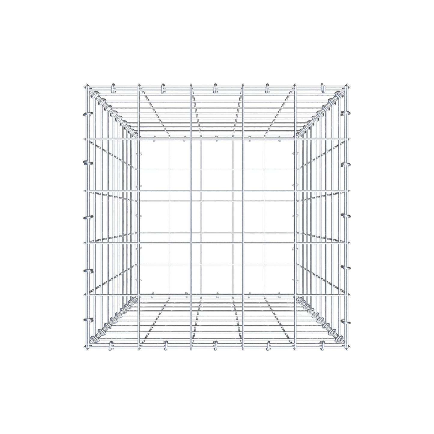 Gabião 100 cm x 50 cm x 50 cm (C x A x P), malhagem 10 cm x 10 cm, anel C