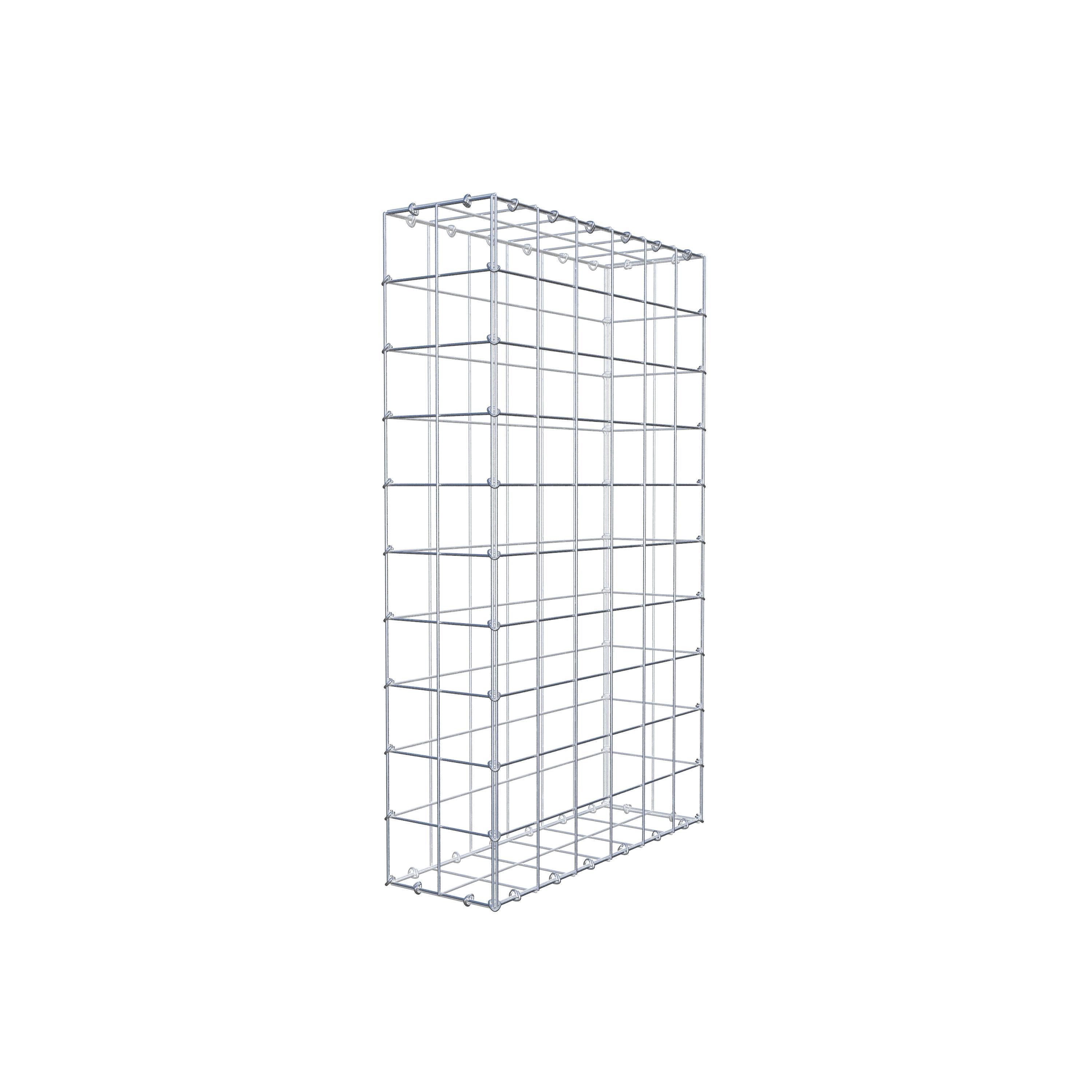 Gabion 100 cm x 60 cm x 20 cm (L x H x P), maille 10 cm x 10 cm, anneau en C