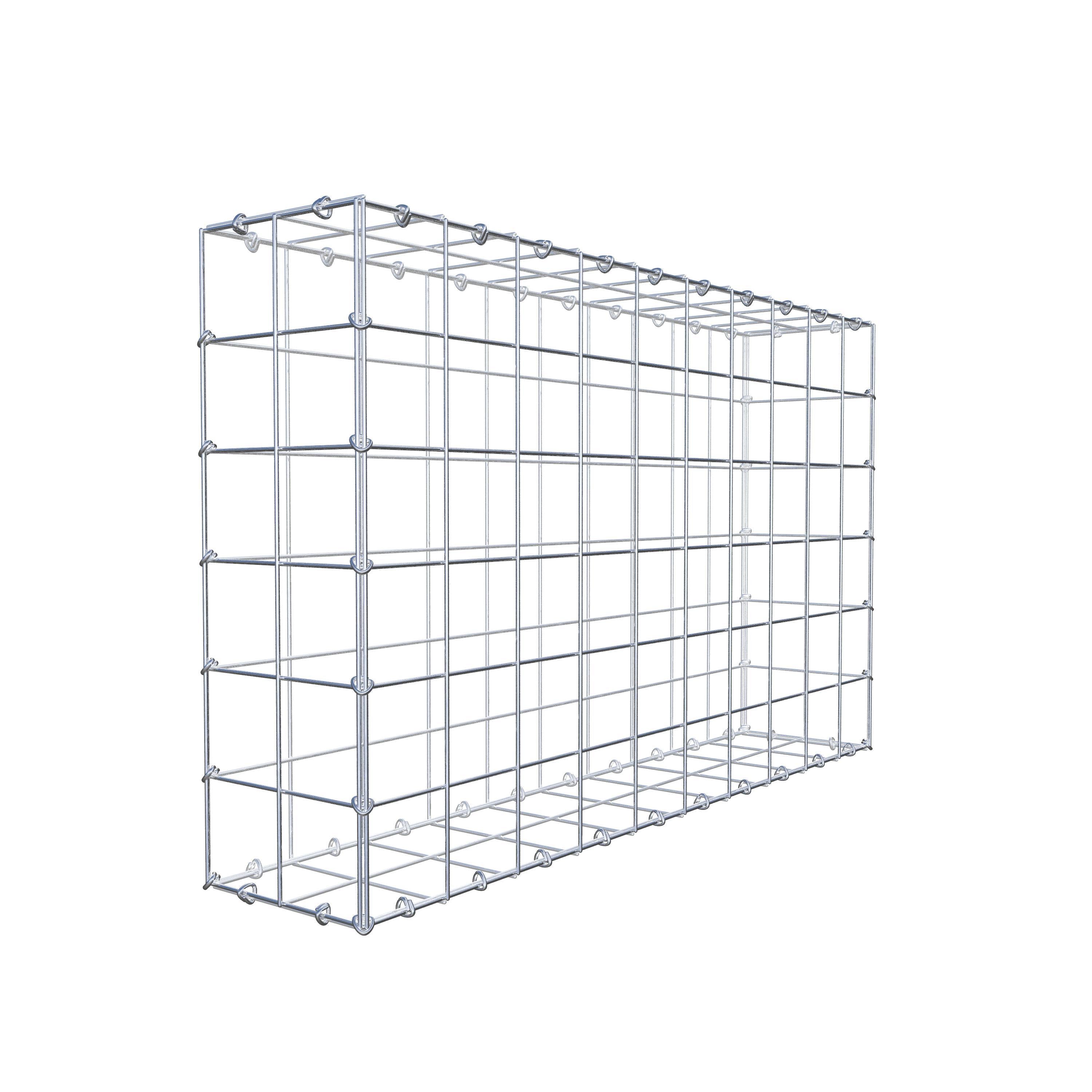 Gabion 100 cm x 60 cm x 20 cm (L x H x P), maille 10 cm x 10 cm, anneau en C