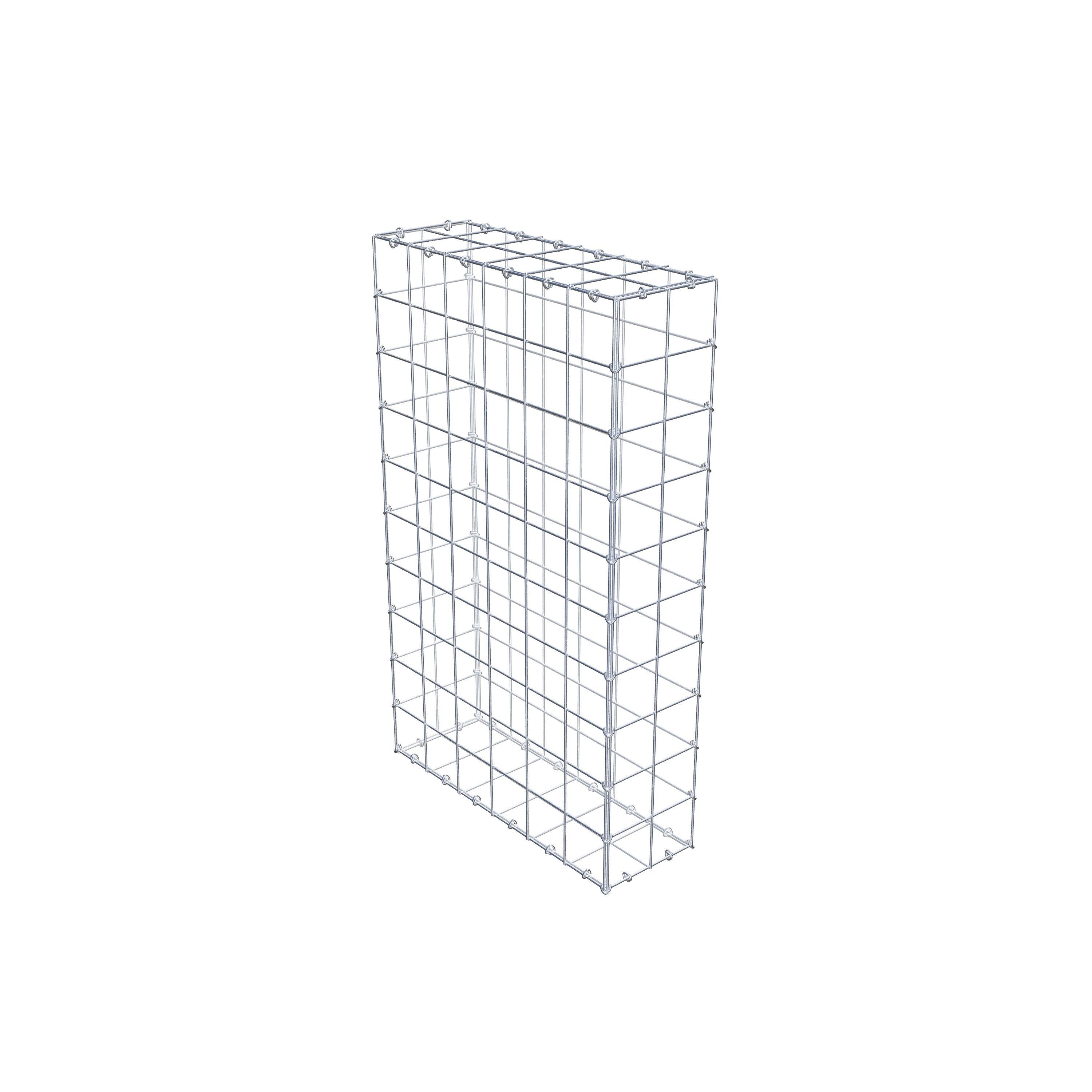 Gabion 100 cm x 60 cm x 20 cm (L x H x P), maille 10 cm x 10 cm, anneau en C