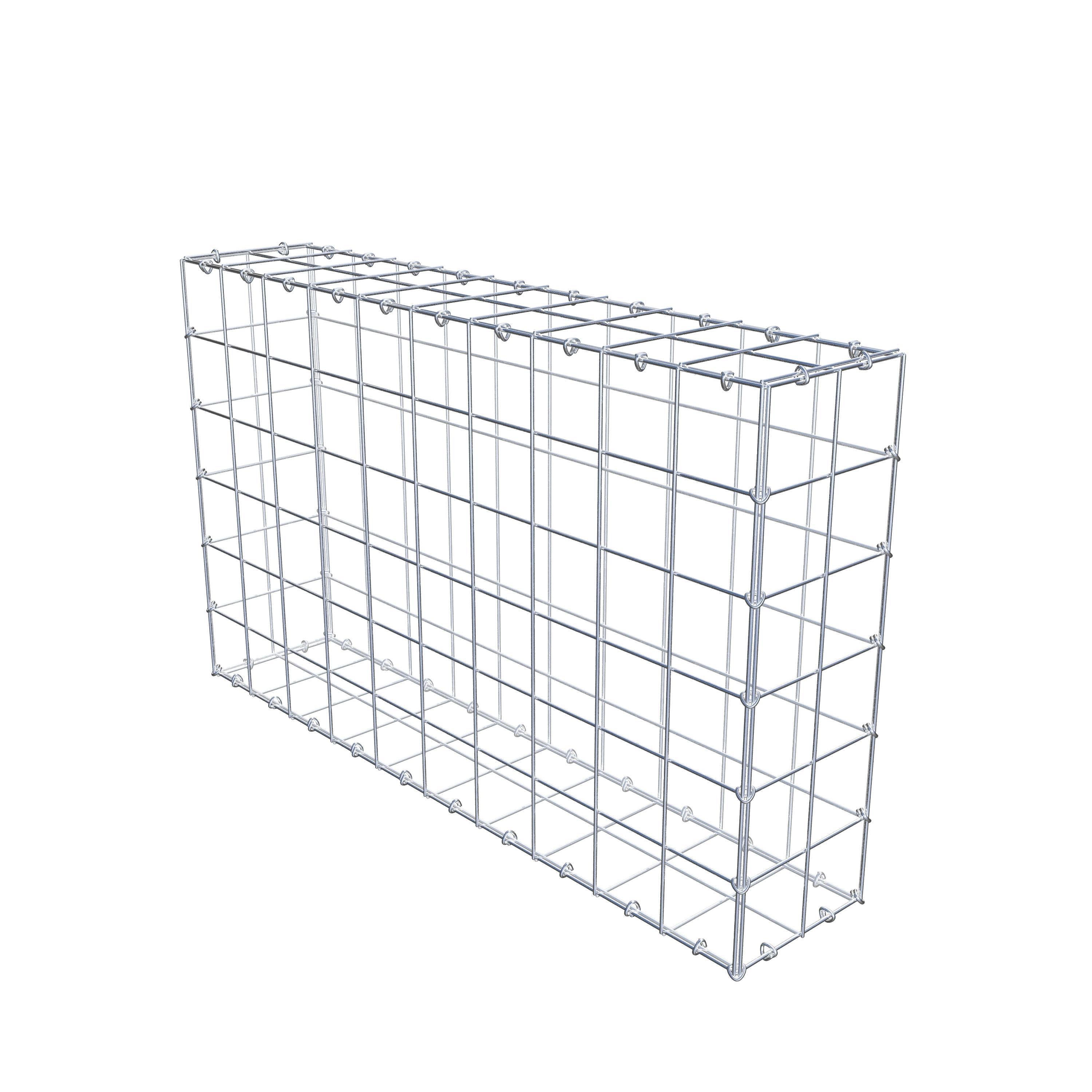 Gabion 100 cm x 60 cm x 20 cm (L x H x P), maille 10 cm x 10 cm, anneau en C