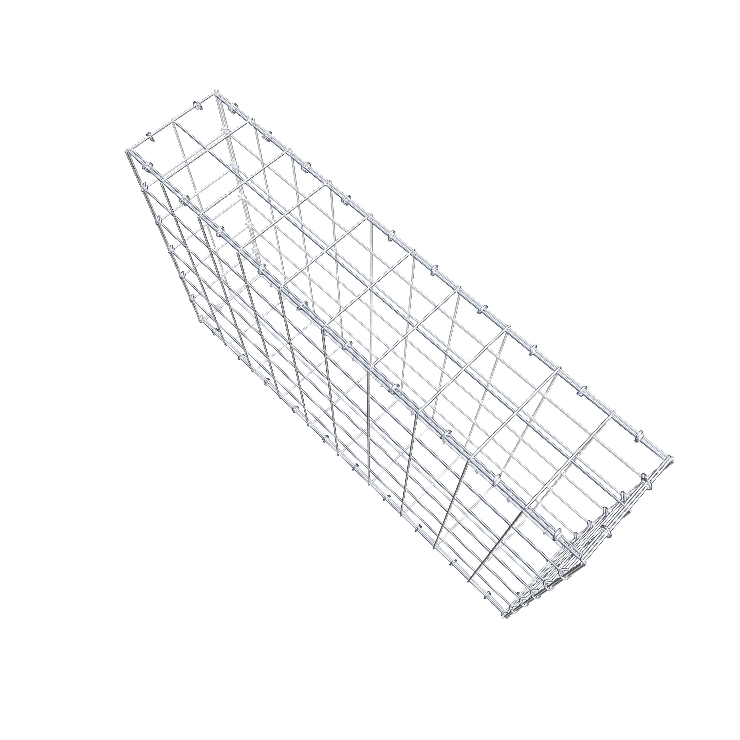 Gabion 100 cm x 60 cm x 20 cm (L x H x P), maille 10 cm x 10 cm, anneau en C