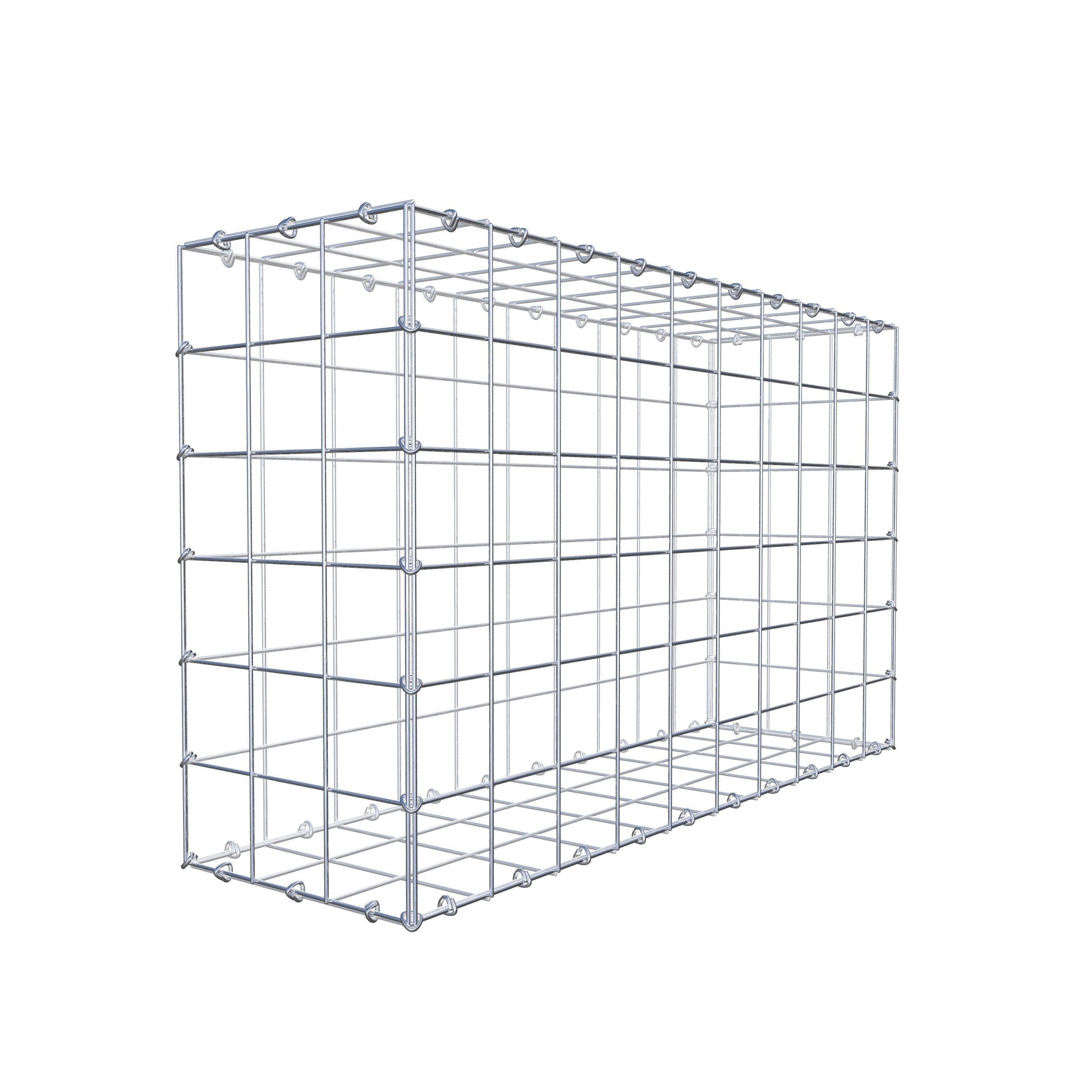 Gabion 100 cm x 60 cm x 30 cm (L x H x P), maille 10 cm x 10 cm, anneau en C