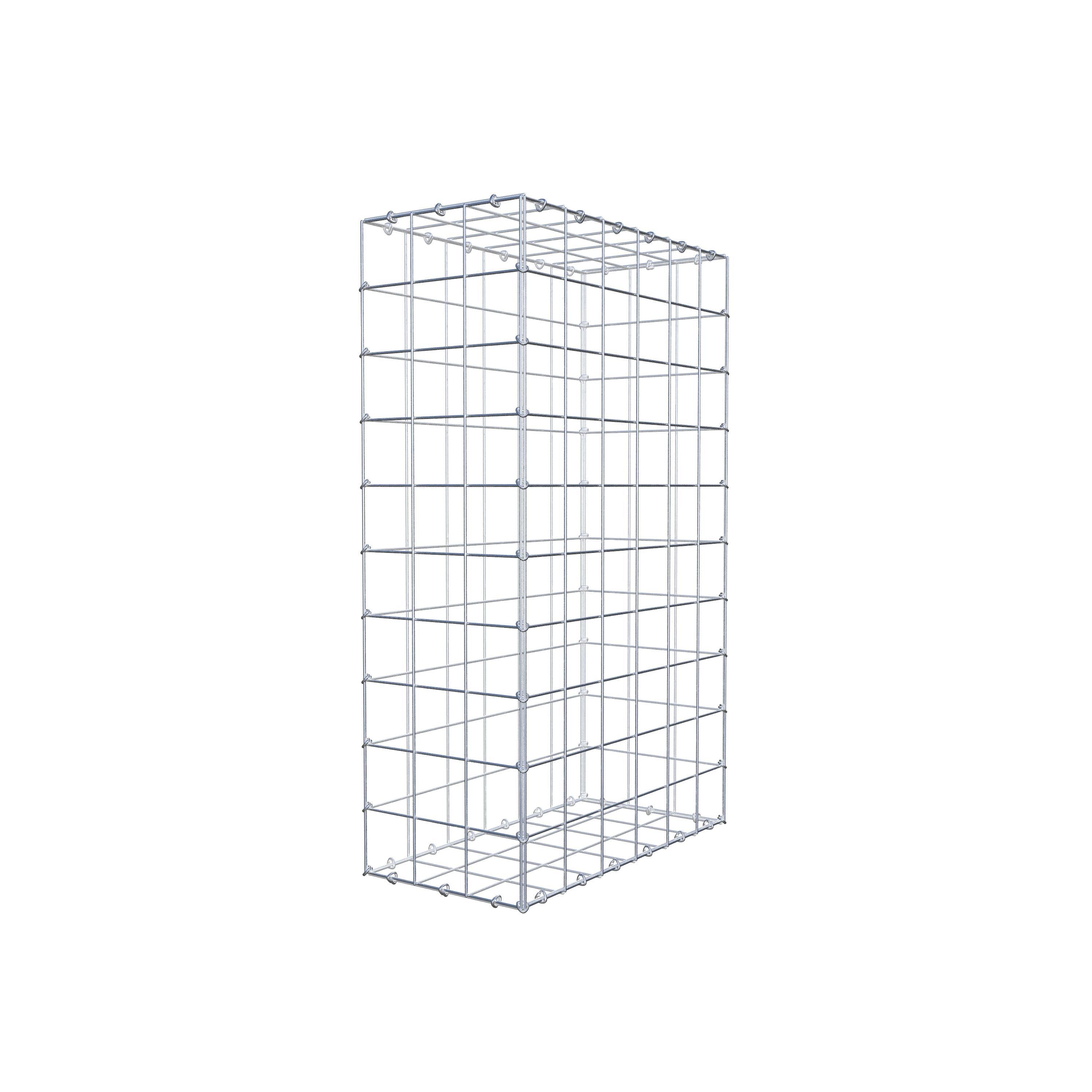 Gabion 100 cm x 60 cm x 30 cm (L x H x P), maille 10 cm x 10 cm, anneau en C