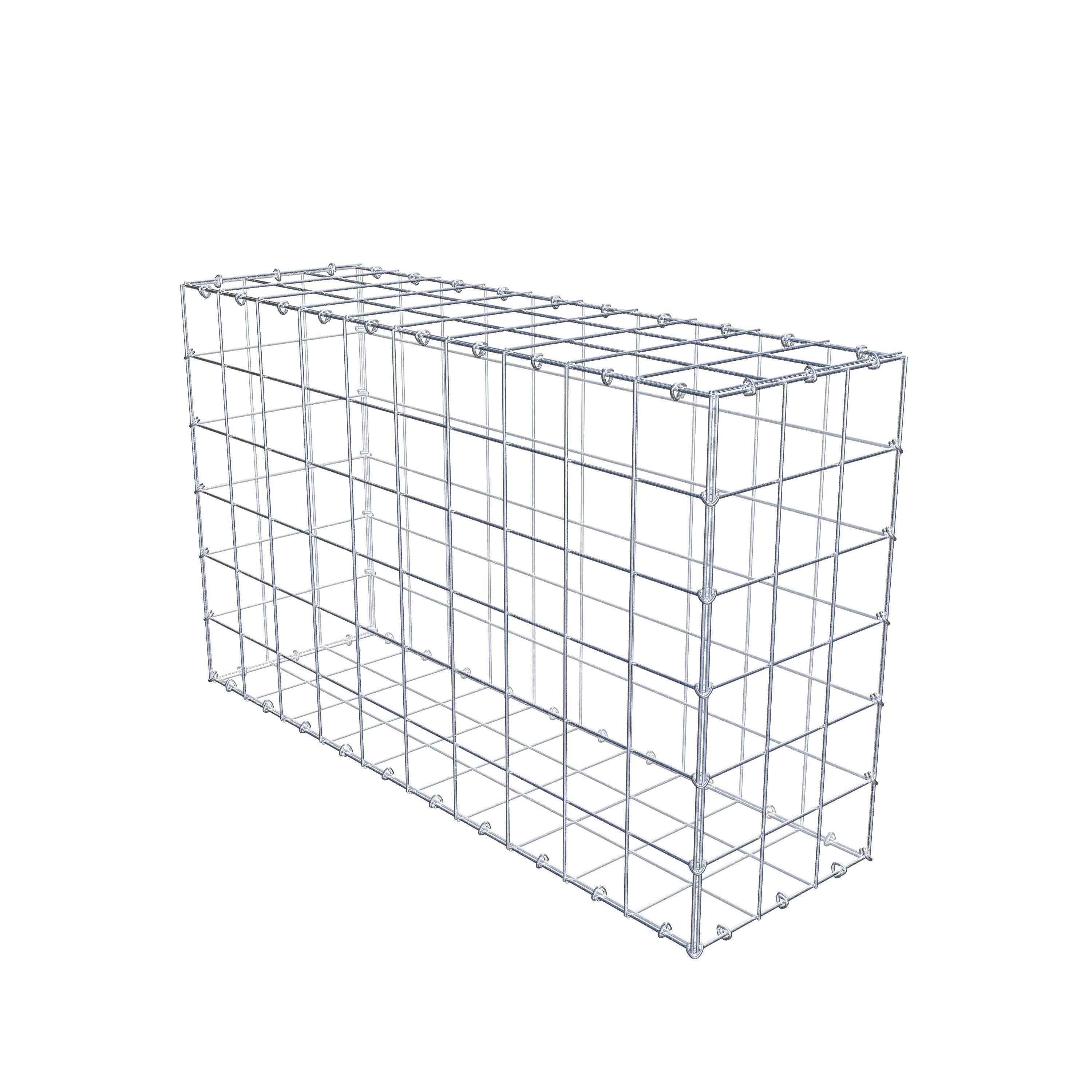 Gabion 100 cm x 60 cm x 30 cm (L x H x P), maille 10 cm x 10 cm, anneau en C