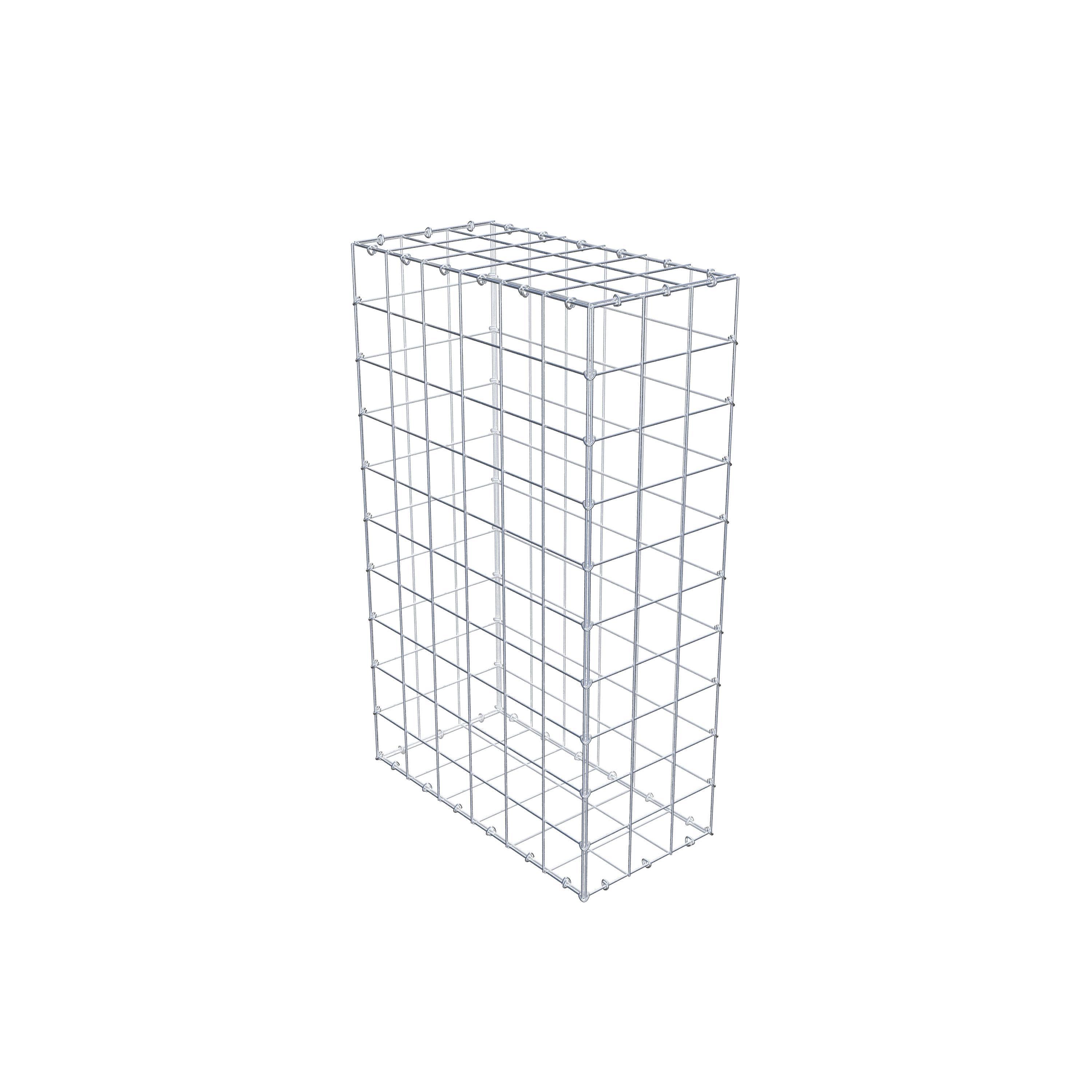 Gabion 100 cm x 60 cm x 30 cm (L x H x P), maille 10 cm x 10 cm, anneau en C