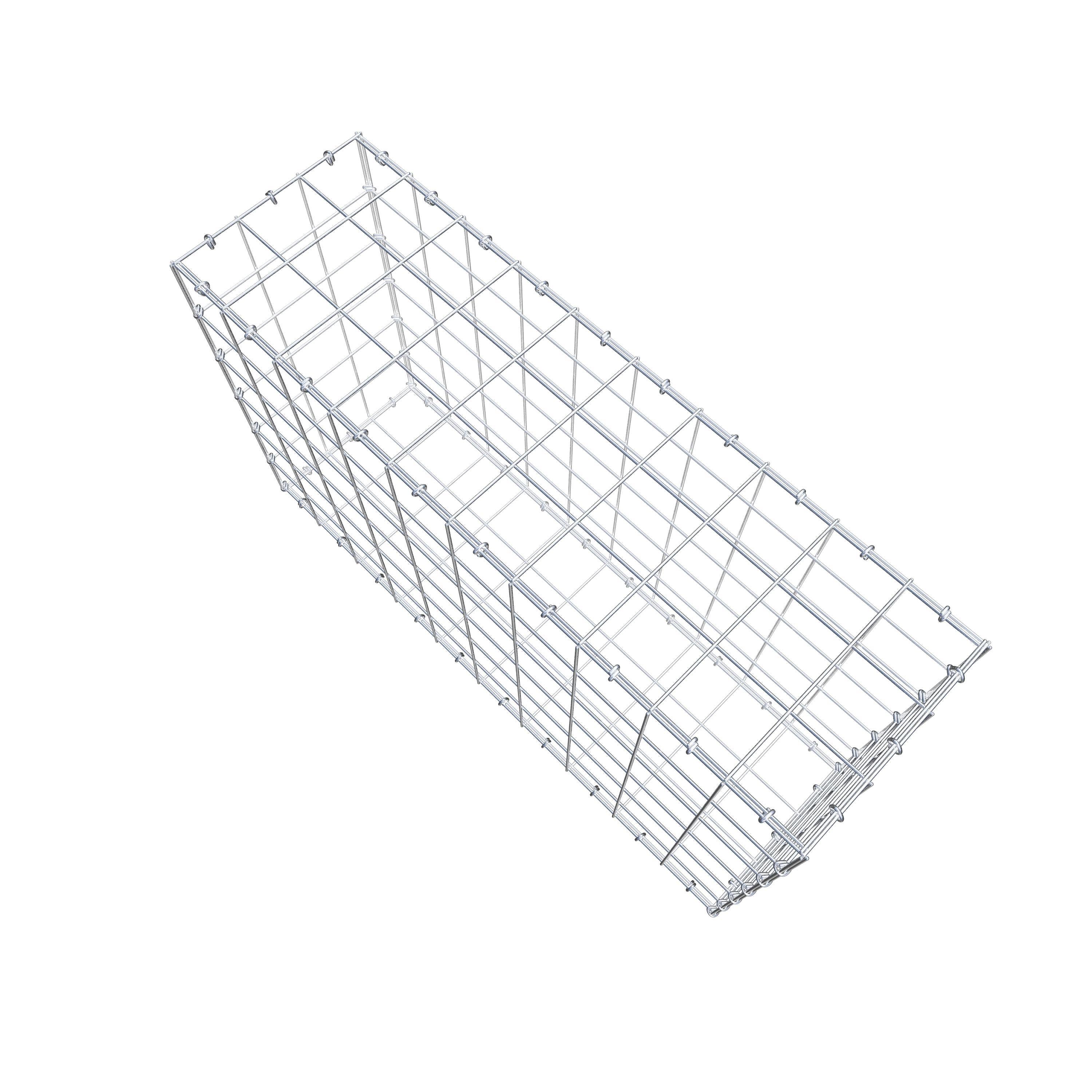 Gabion 100 cm x 60 cm x 30 cm (L x H x P), maille 10 cm x 10 cm, anneau en C