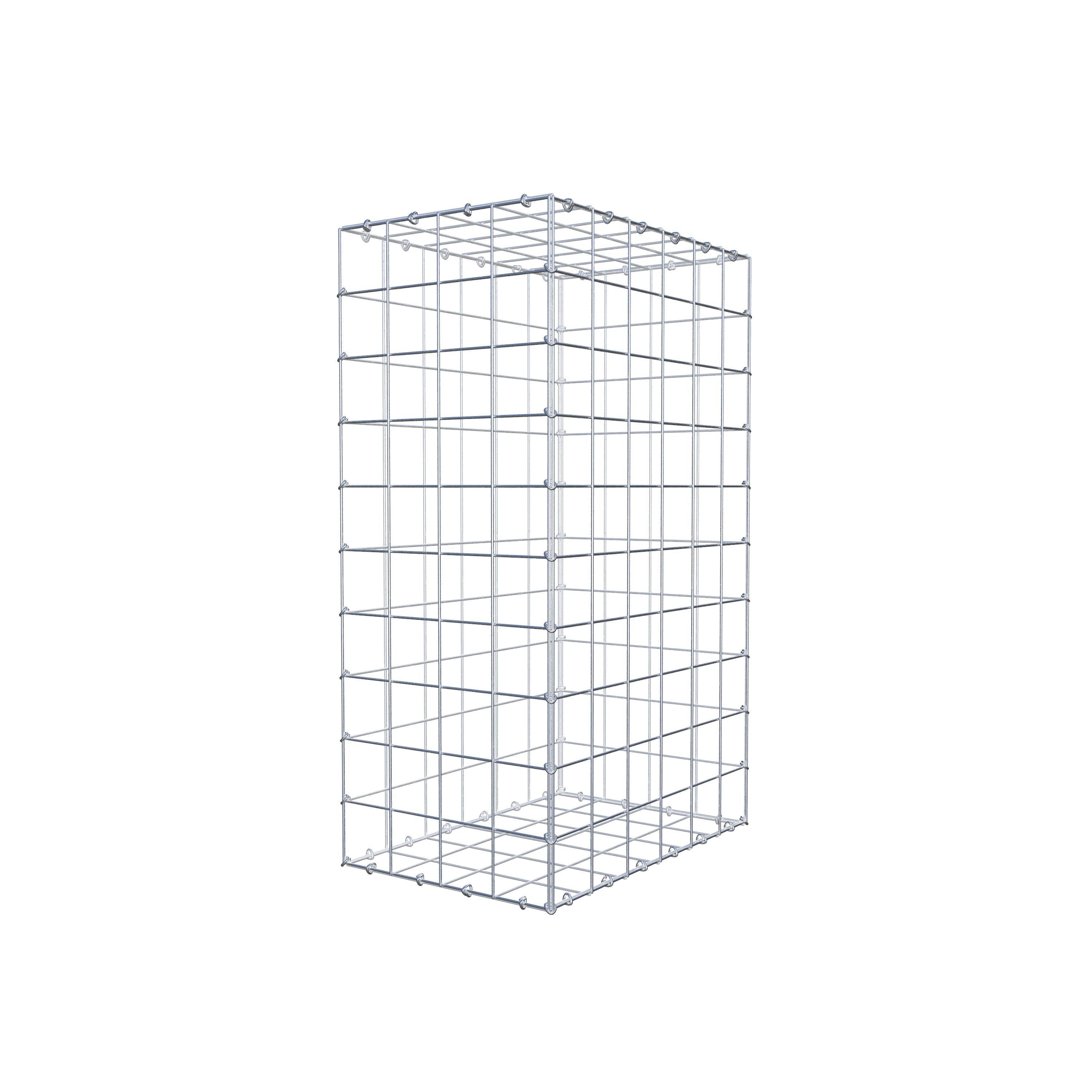 Gabion 100 cm x 60 cm x 40 cm (L x H x P), maille 10 cm x 10 cm, anneau en C