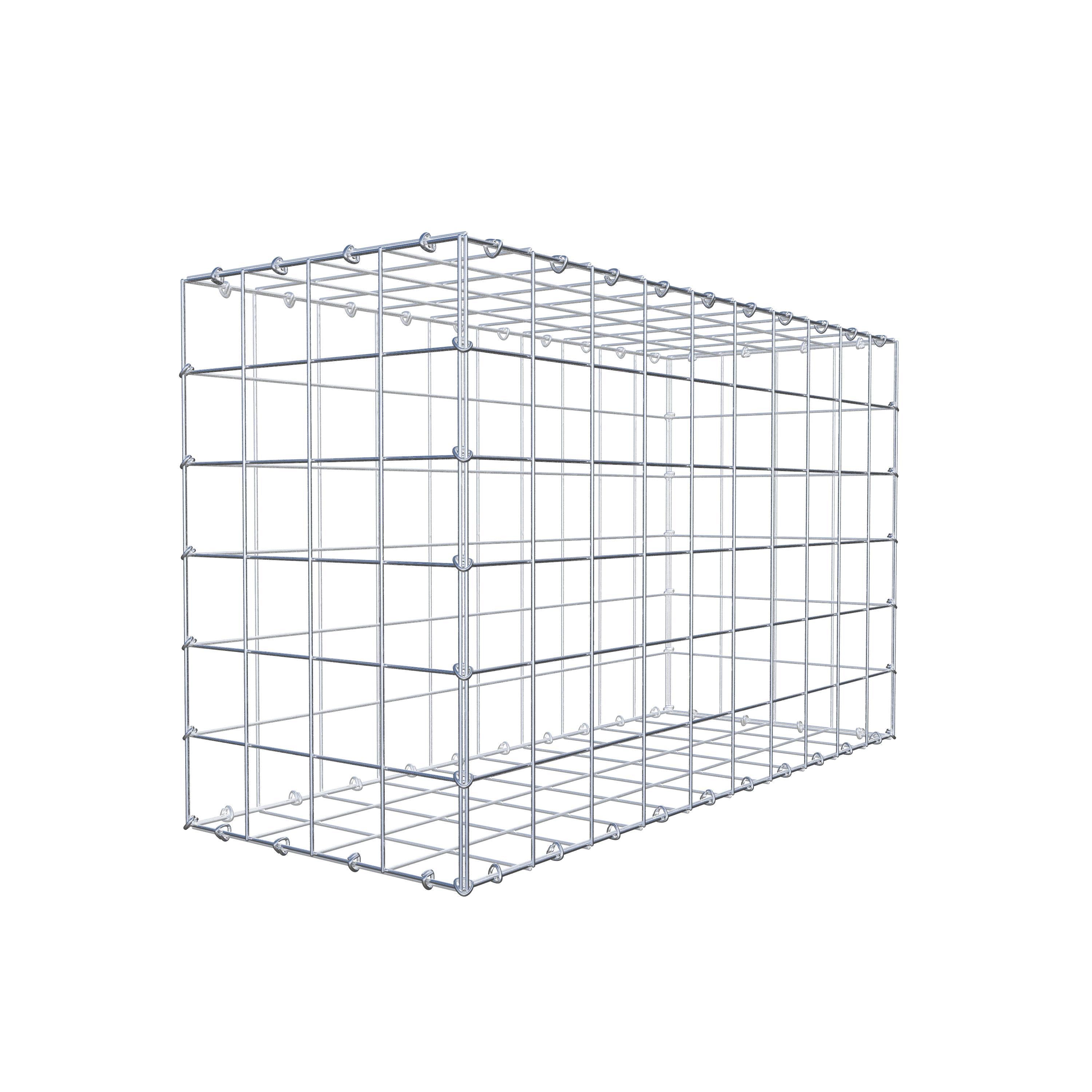 Gabion 100 cm x 60 cm x 40 cm (L x H x P), maille 10 cm x 10 cm, anneau en C