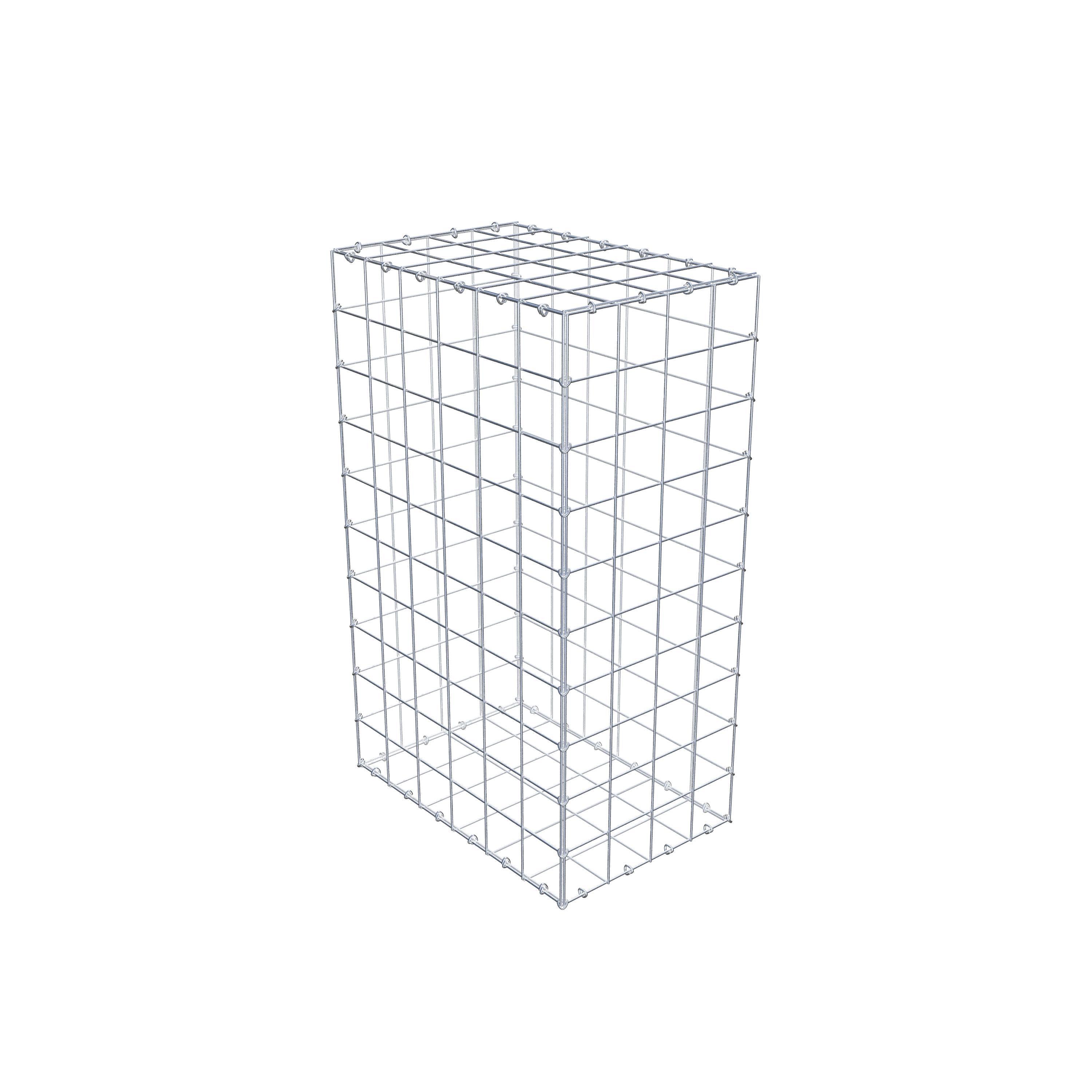 Gabion 100 cm x 60 cm x 40 cm (L x H x P), maille 10 cm x 10 cm, anneau en C