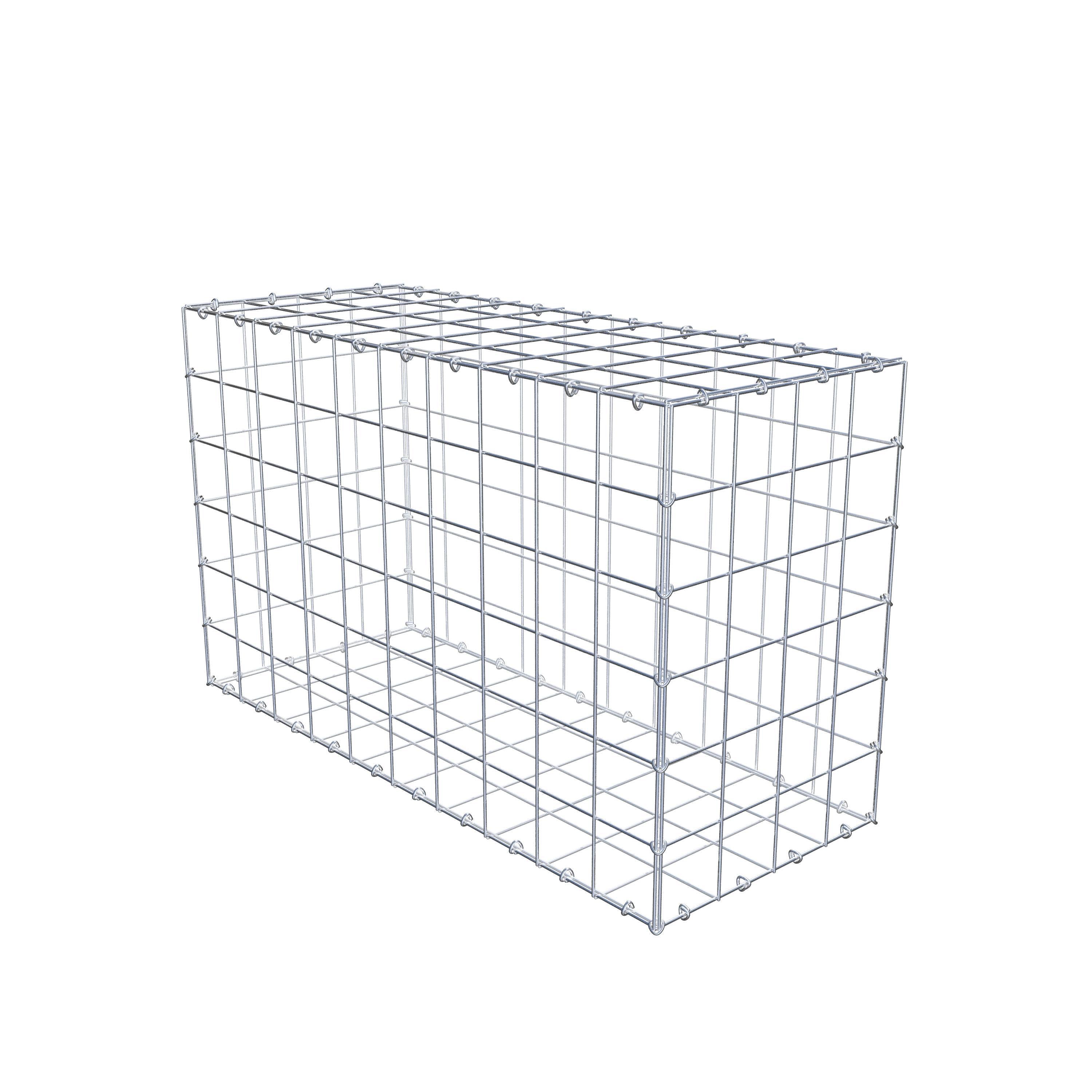 Gabion 100 cm x 60 cm x 40 cm (L x H x P), maille 10 cm x 10 cm, anneau en C