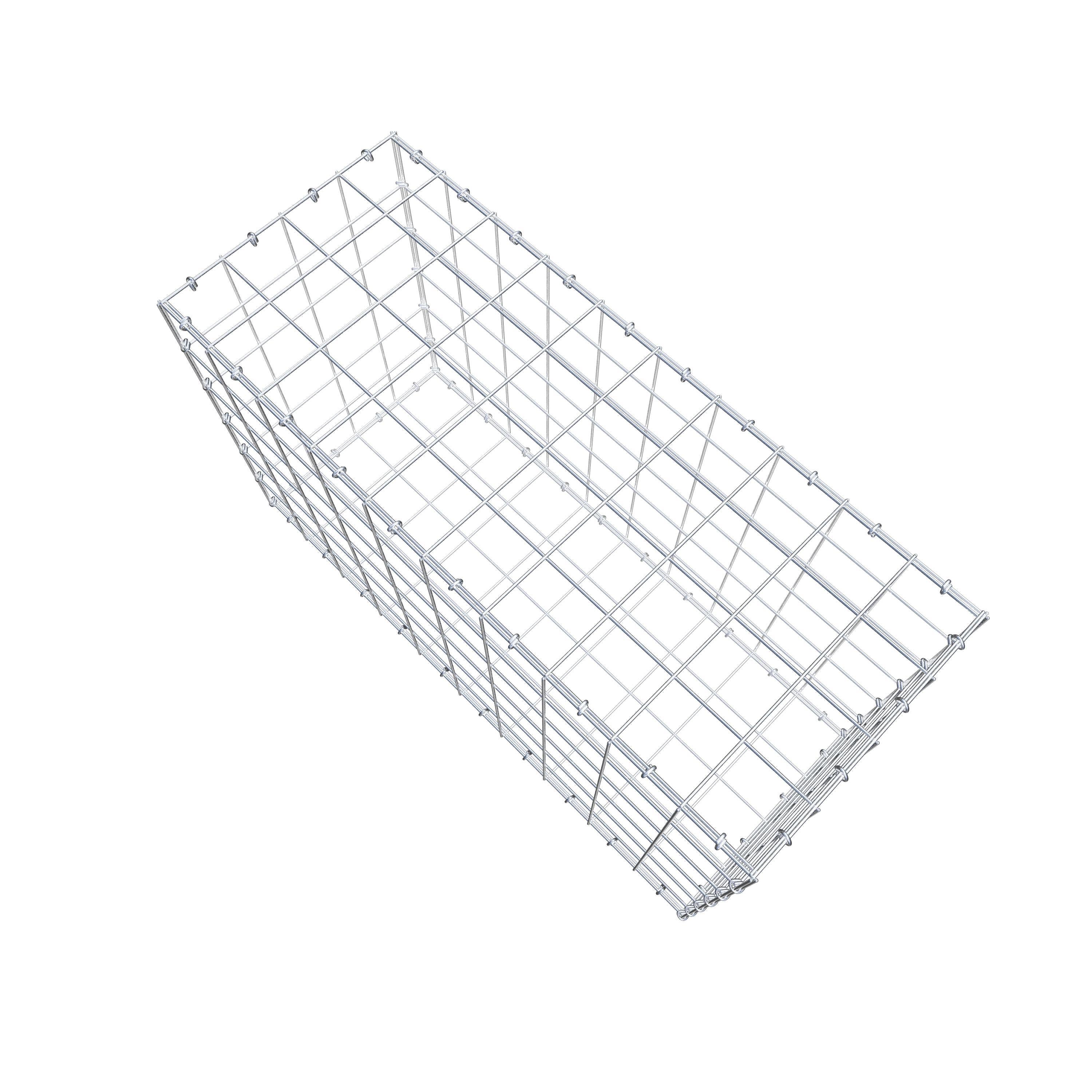 Gabion 100 cm x 60 cm x 40 cm (L x H x P), maille 10 cm x 10 cm, anneau en C