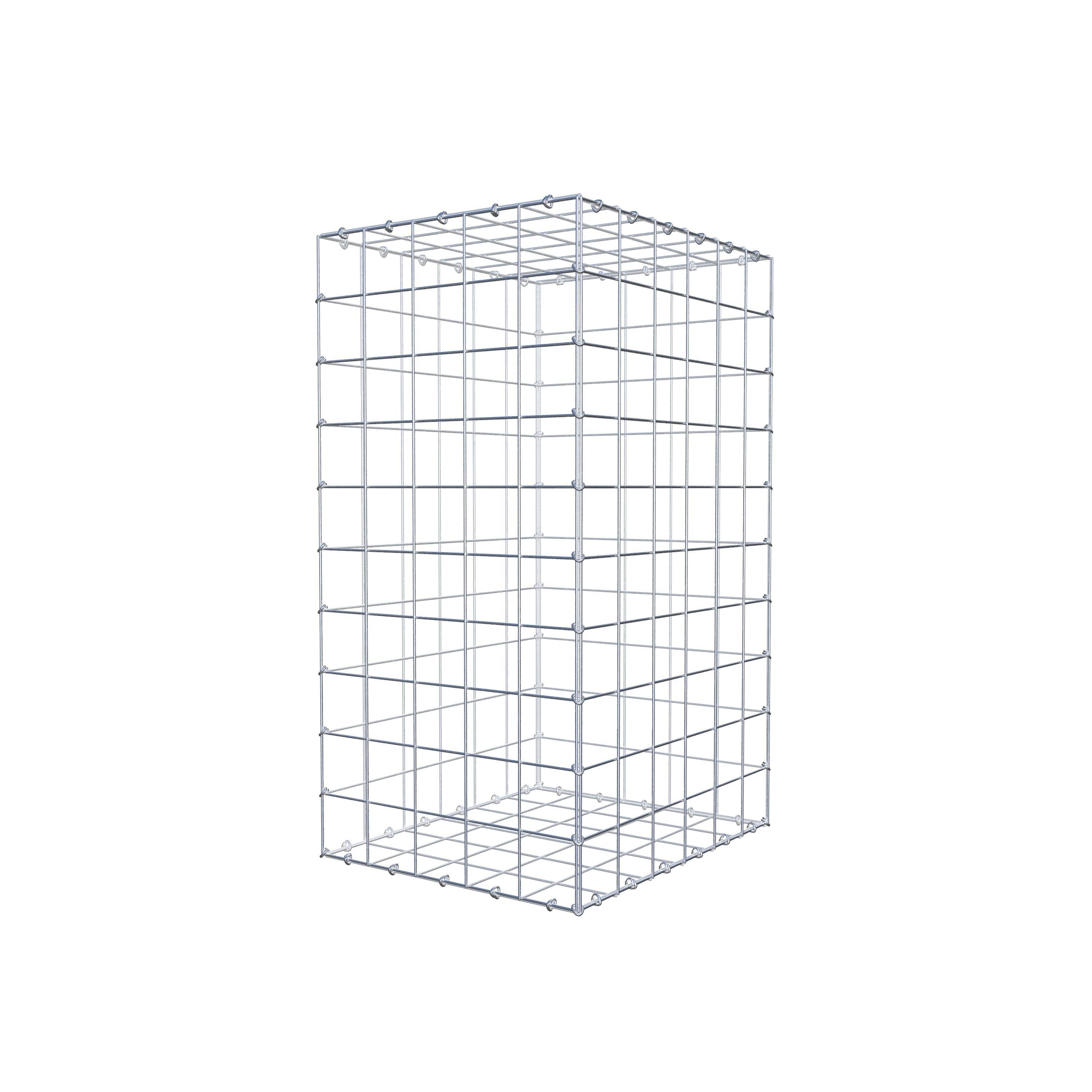 Gabion 100 cm x 60 cm x 50 cm (L x H x P), maille 10 cm x 10 cm, anneau en C