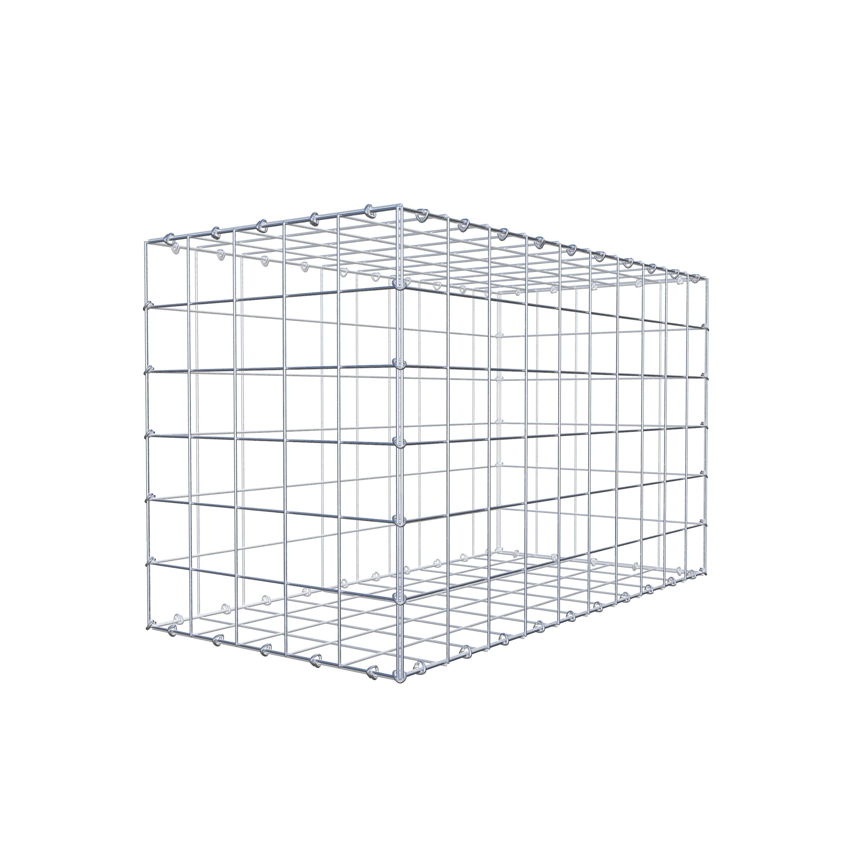 Gabion 100 cm x 60 cm x 50 cm (L x H x P), maille 10 cm x 10 cm, anneau en C