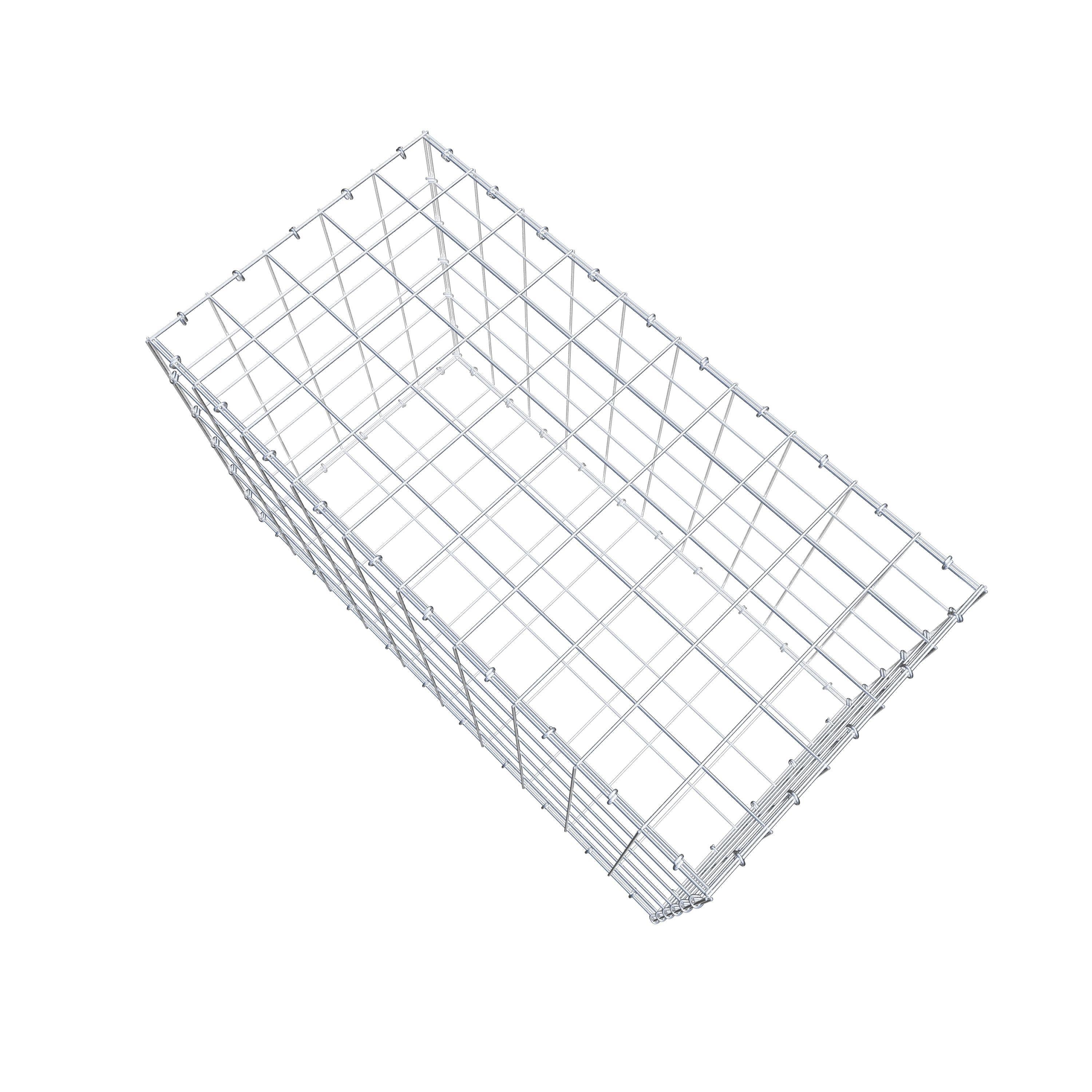 Gabion 100 cm x 60 cm x 50 cm (L x H x P), maille 10 cm x 10 cm, anneau en C