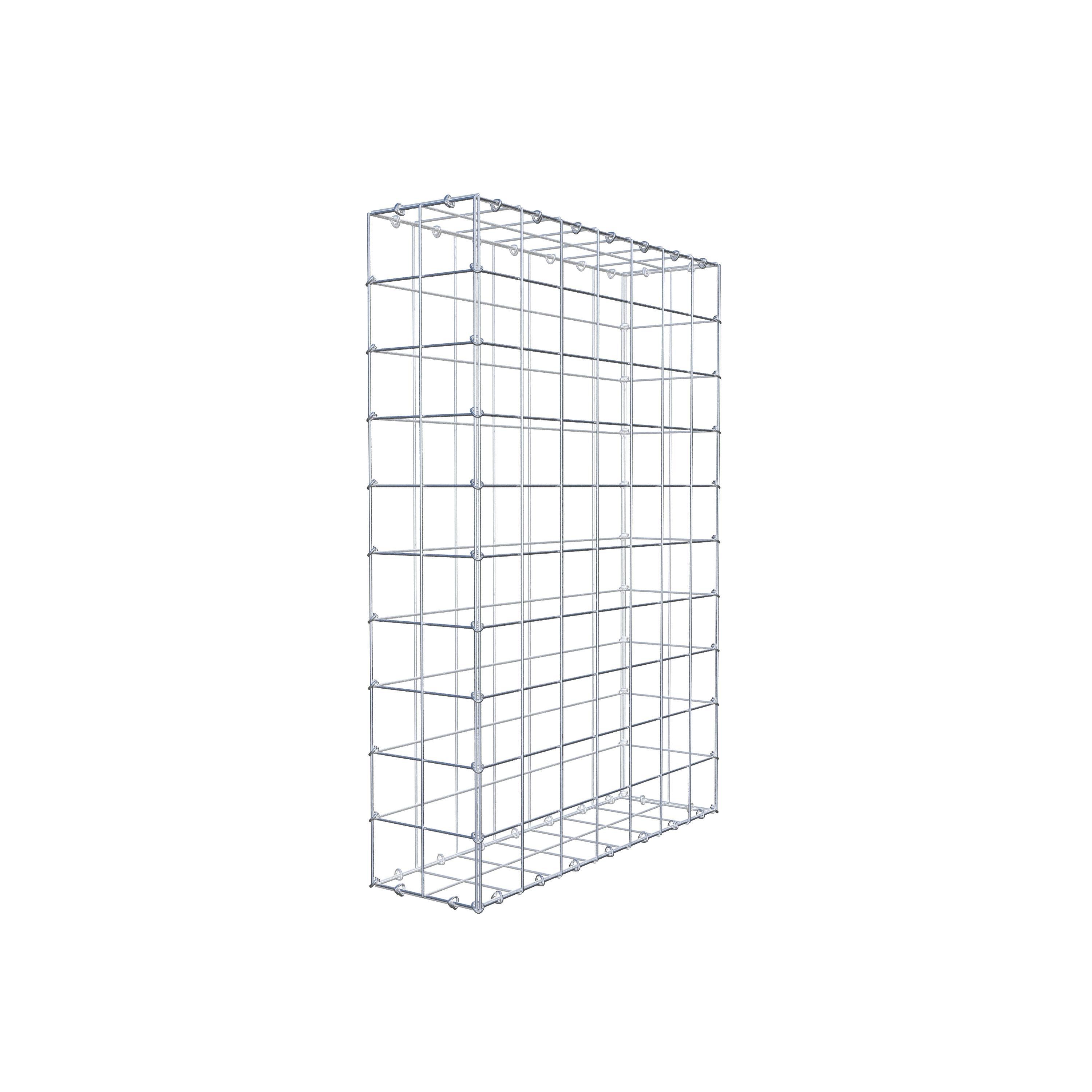 Gabion 100 cm x 70 cm x 20 cm (L x H x P), maille 10 cm x 10 cm, anneau en C