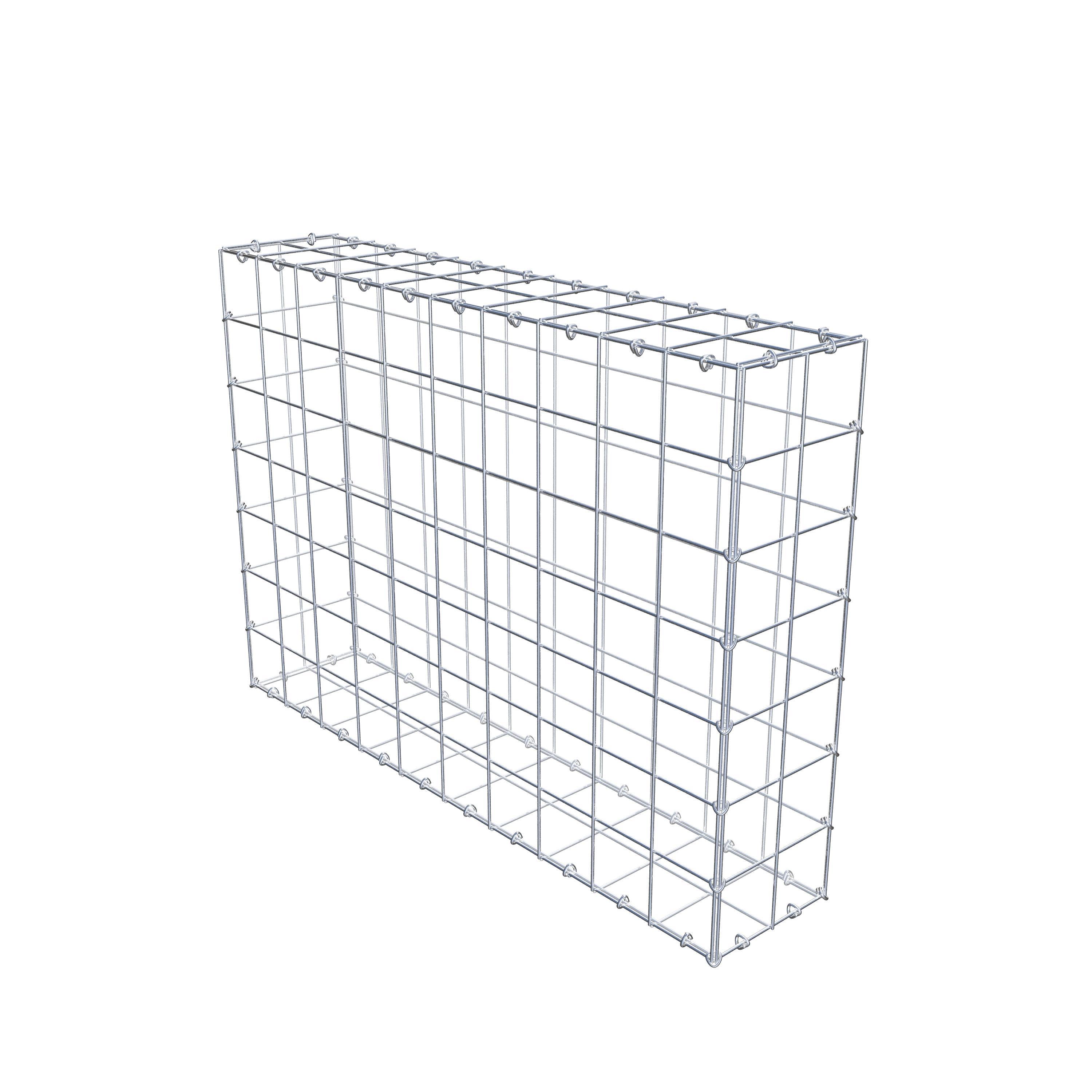 Gabion 100 cm x 70 cm x 20 cm (L x H x P), maille 10 cm x 10 cm, anneau en C