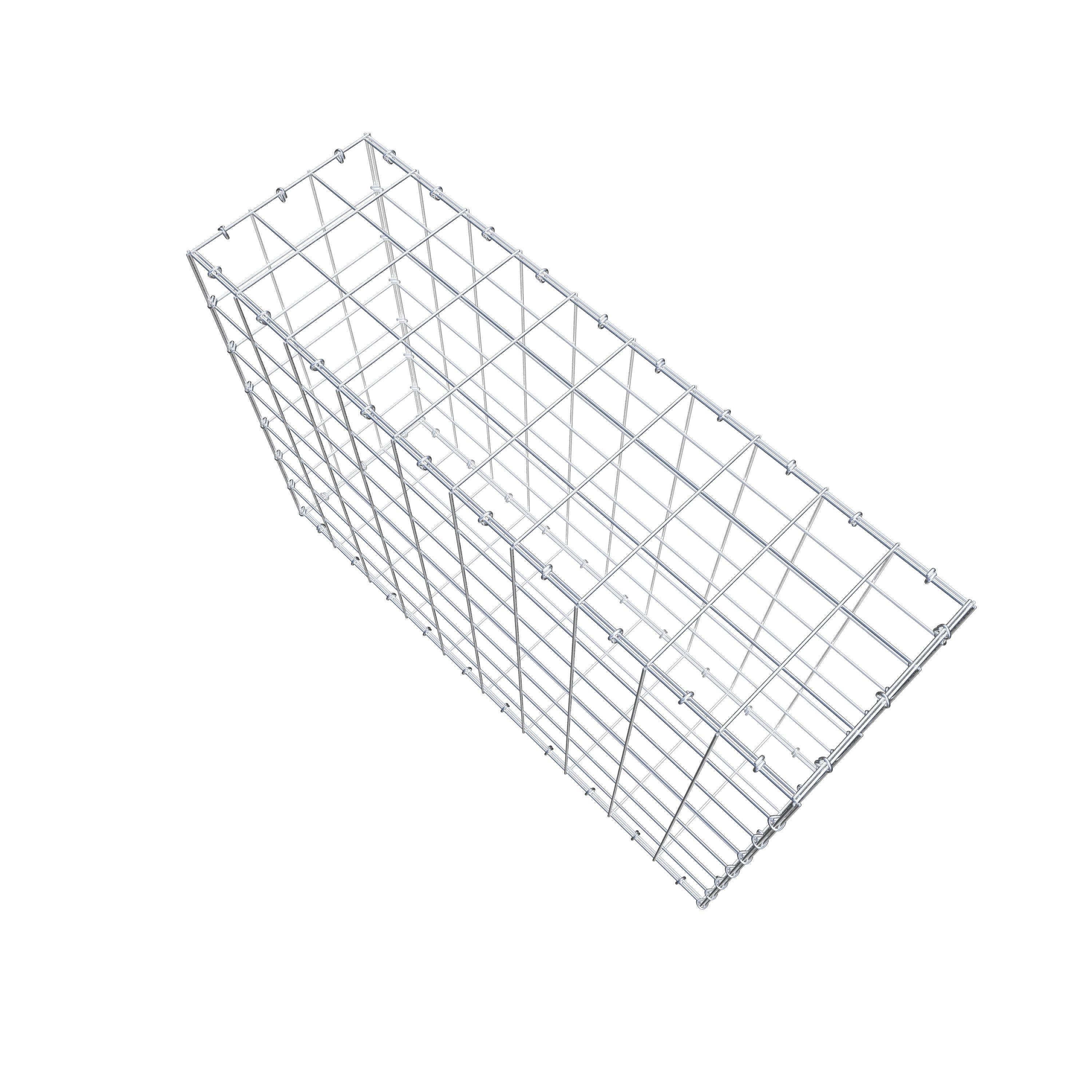 Gabion 100 cm x 70 cm x 30 cm (L x H x P), maille 10 cm x 10 cm, anneau en C