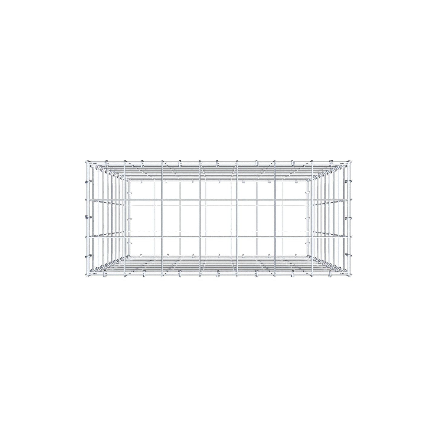 Gabion 100 cm x 70 cm x 30 cm (L x H x D), maskstorlek 10 cm x 10 cm, C-ring