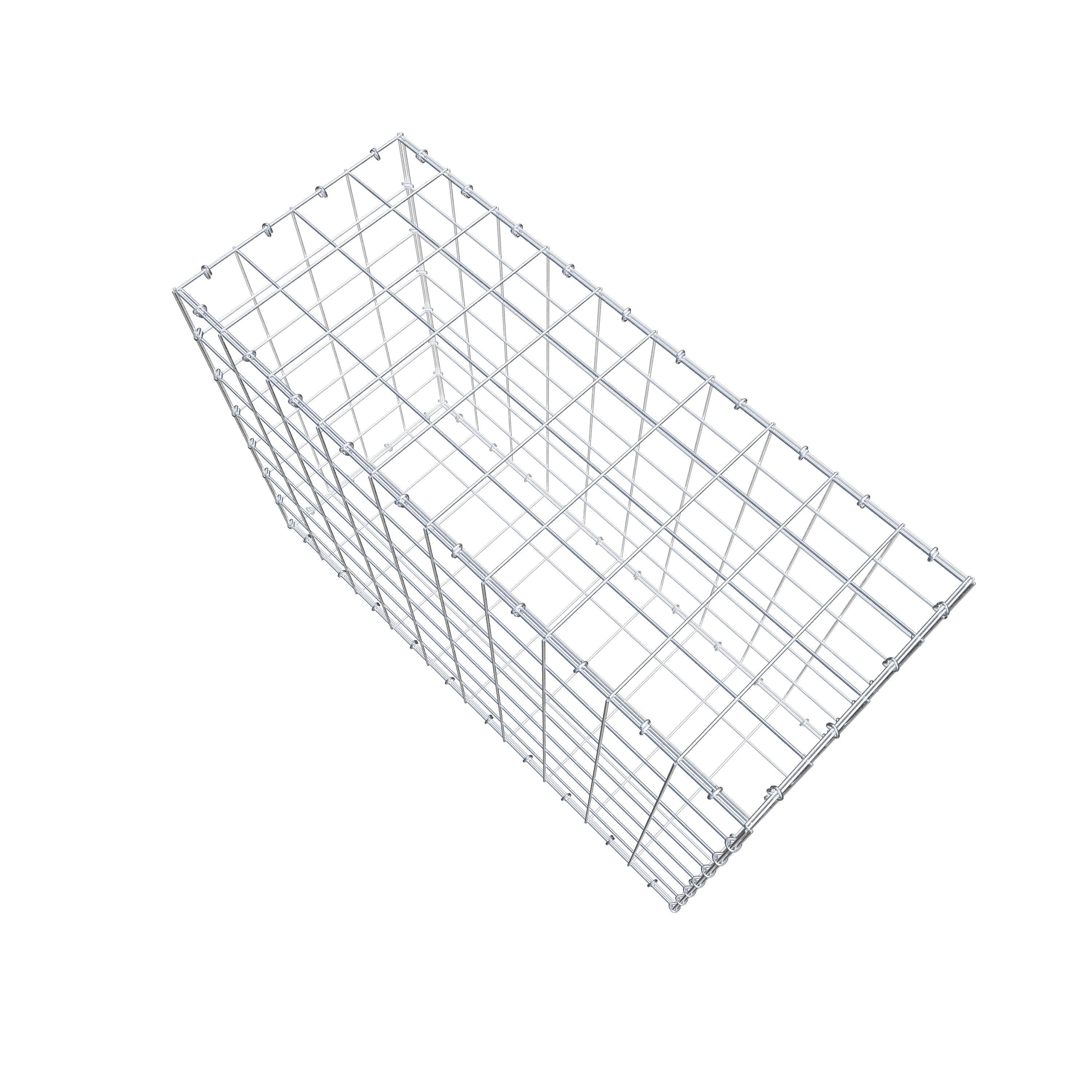 Gabion 100 cm x 70 cm x 40 cm (L x H x P), maille 10 cm x 10 cm, anneau en C