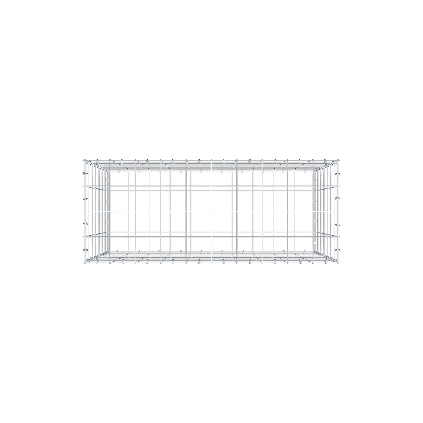 Gabion 100 cm x 70 cm x 40 cm (L x H x P), mailles 10 cm x 10 cm, anneau en C