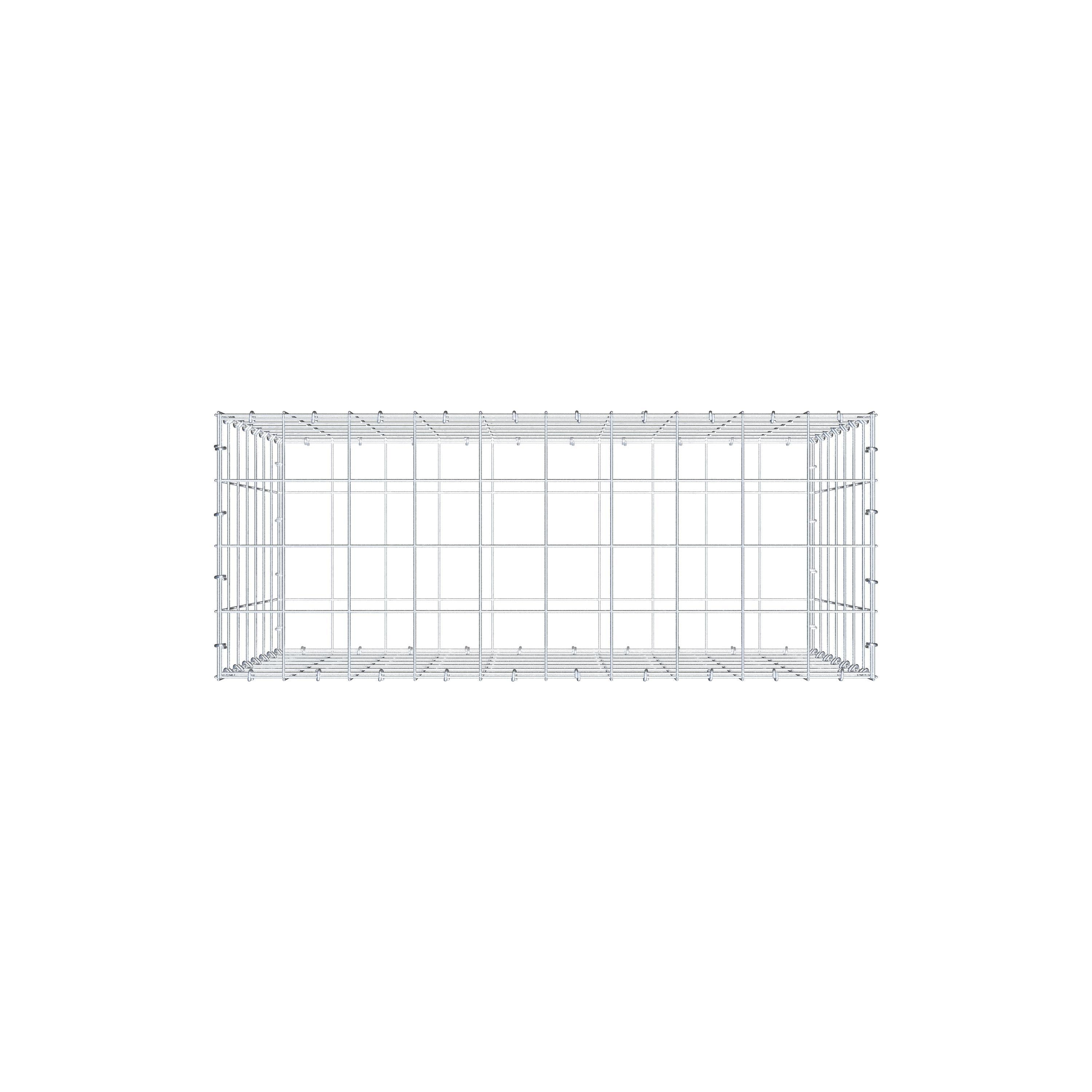 Gabion 100 cm x 70 cm x 40 cm (L x H x P), maille 10 cm x 10 cm, anneau en C