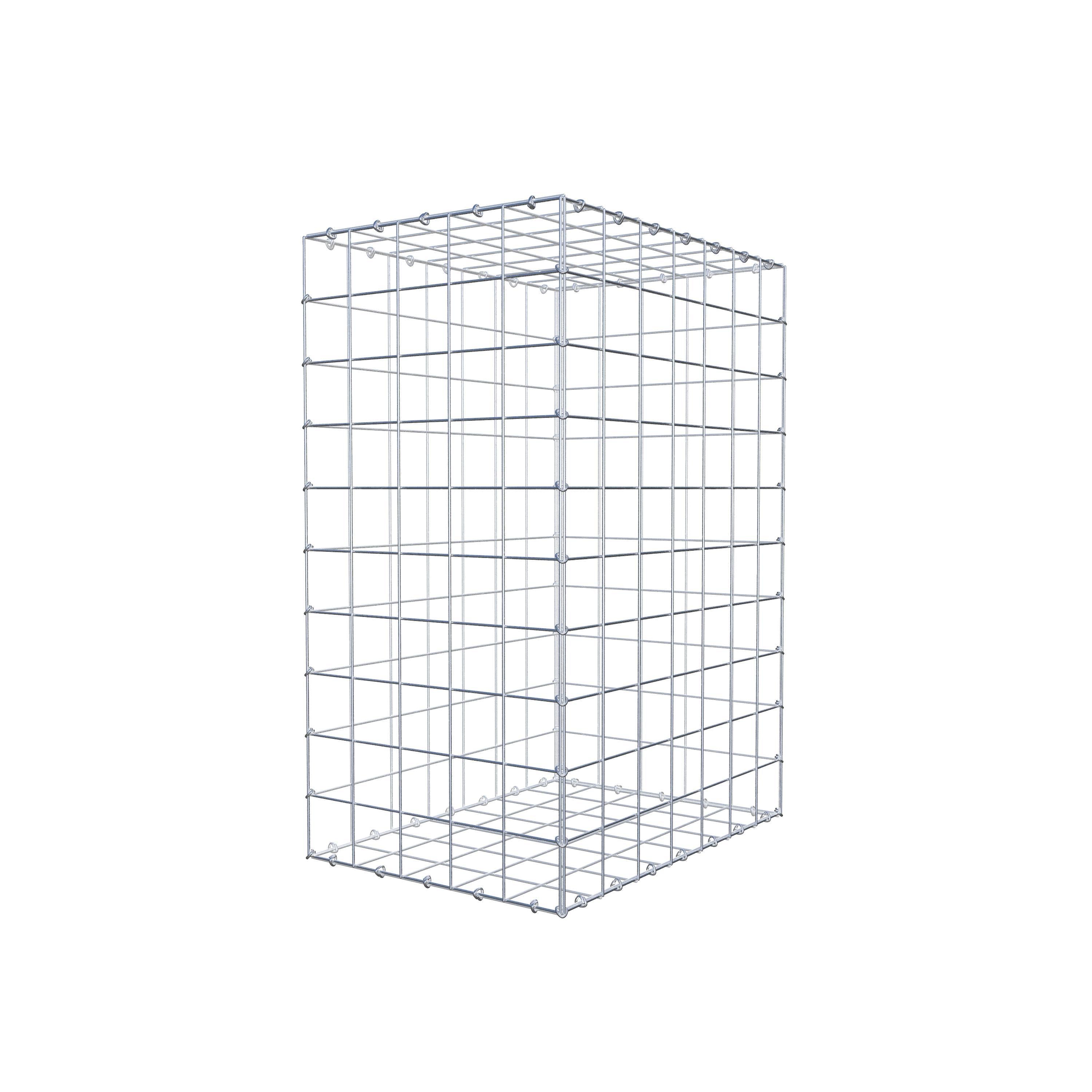 Gabion 100 cm x 70 cm x 50 cm (L x H x P), maille 10 cm x 10 cm, anneau en C