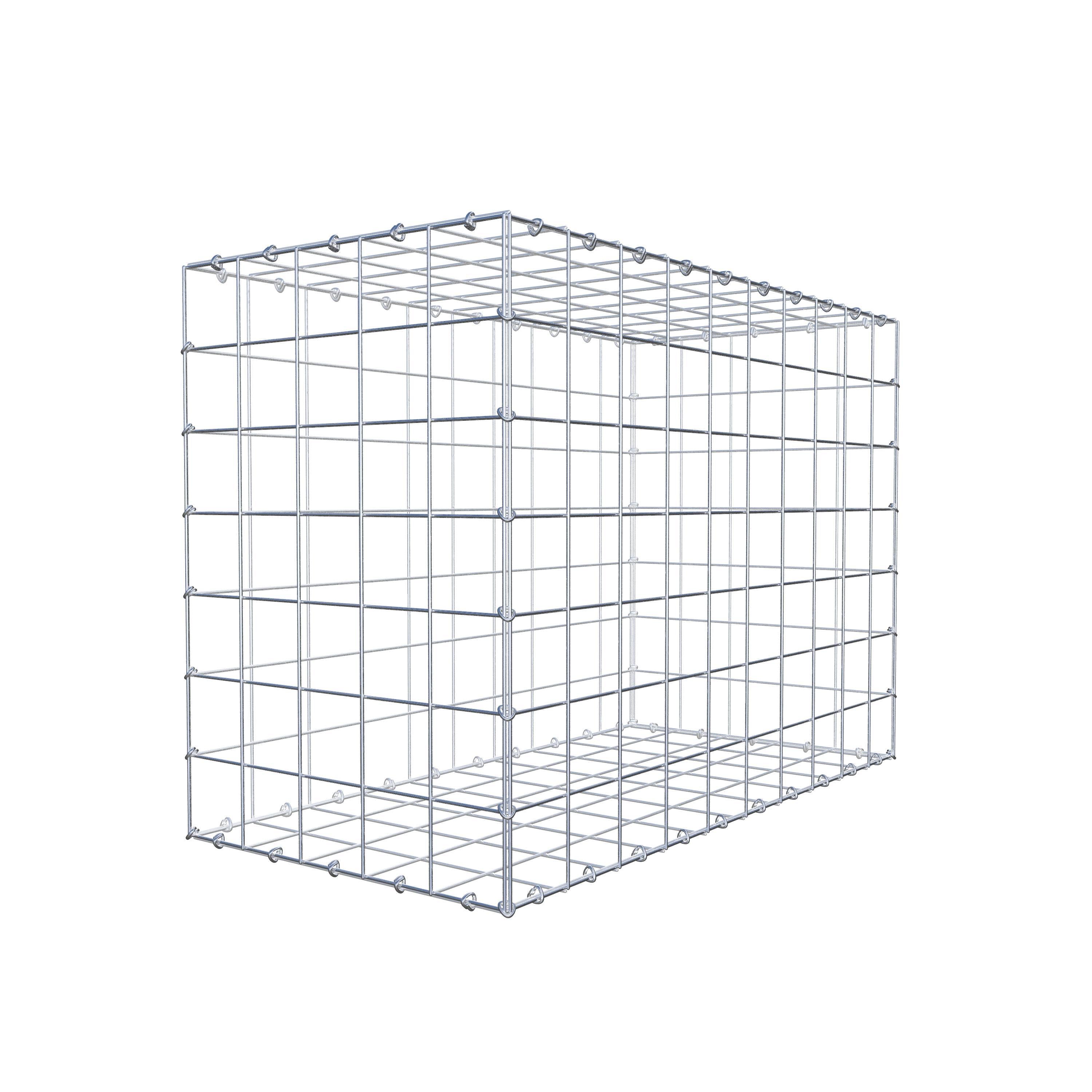 Gabion 100 cm x 70 cm x 50 cm (L x H x P), maille 10 cm x 10 cm, anneau en C