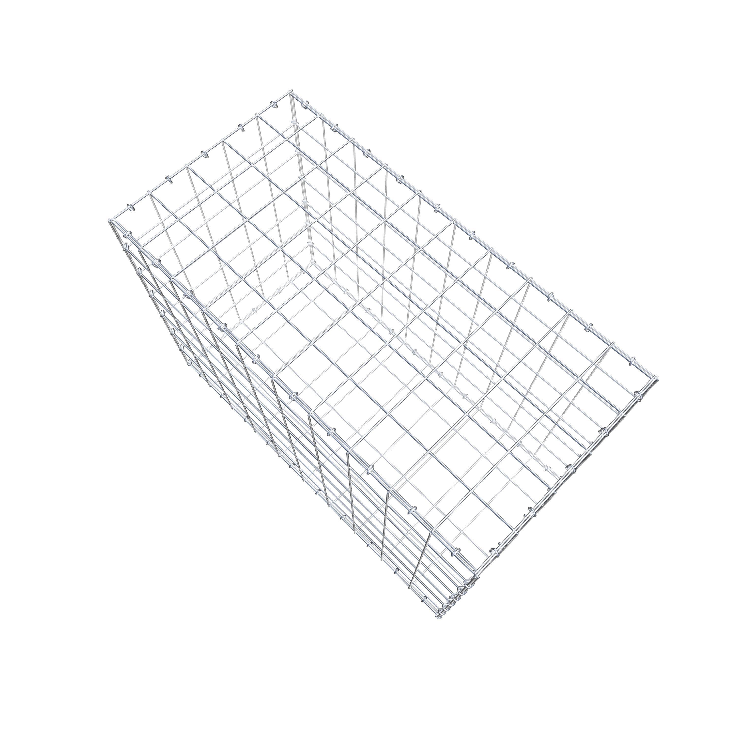 Gabion 100 cm x 70 cm x 50 cm (L x H x P), maille 10 cm x 10 cm, anneau en C