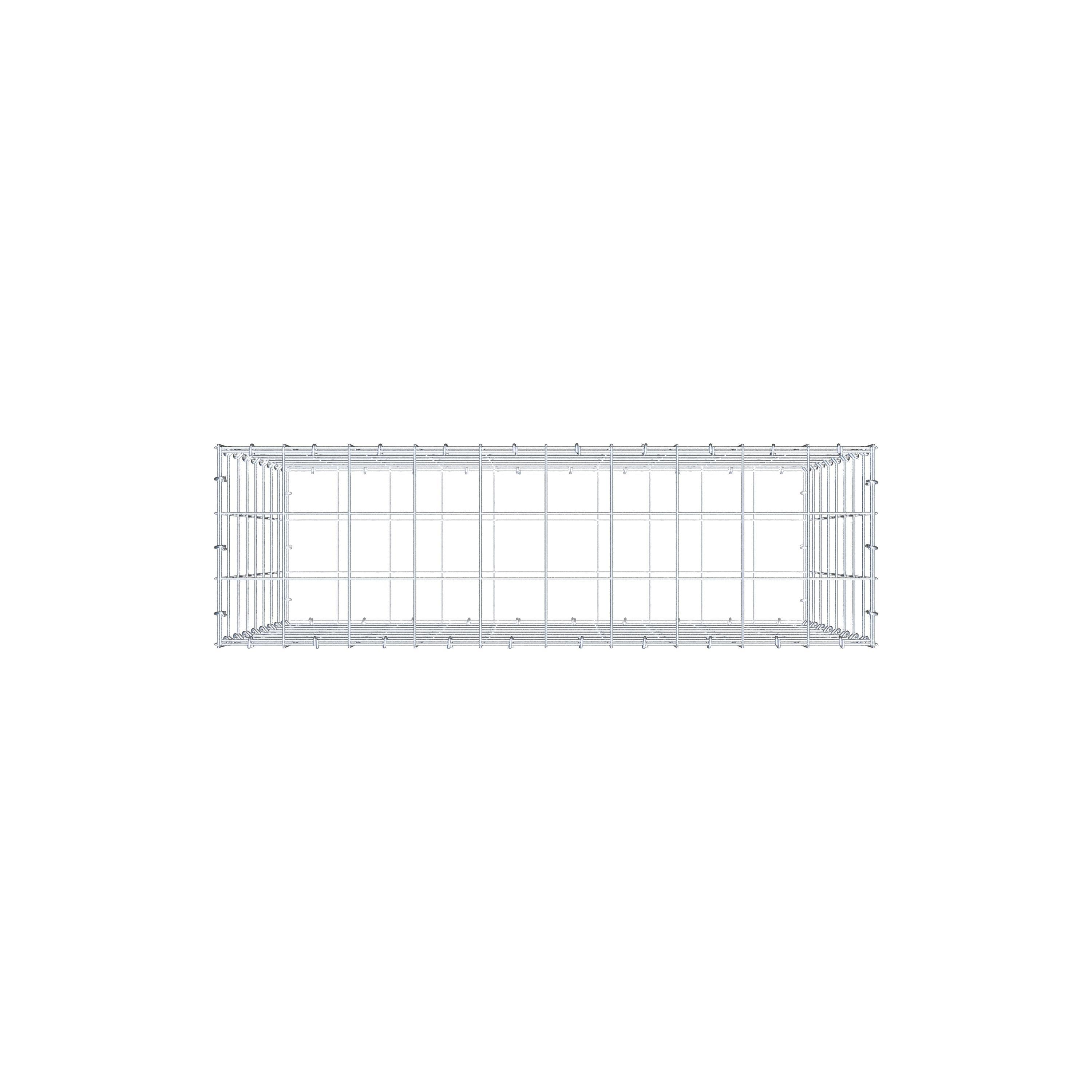 Gabion 100 cm x 80 cm x 30 cm (L x H x P), maille 10 cm x 10 cm, anneau en C