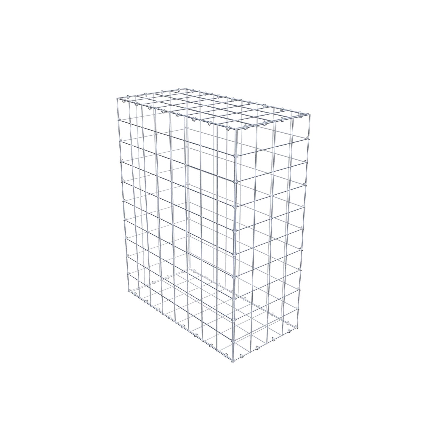 Gabion 100 cm x 80 cm x 40 cm (L x H x D), maskestørrelse 10 cm x 10 cm, C-ring