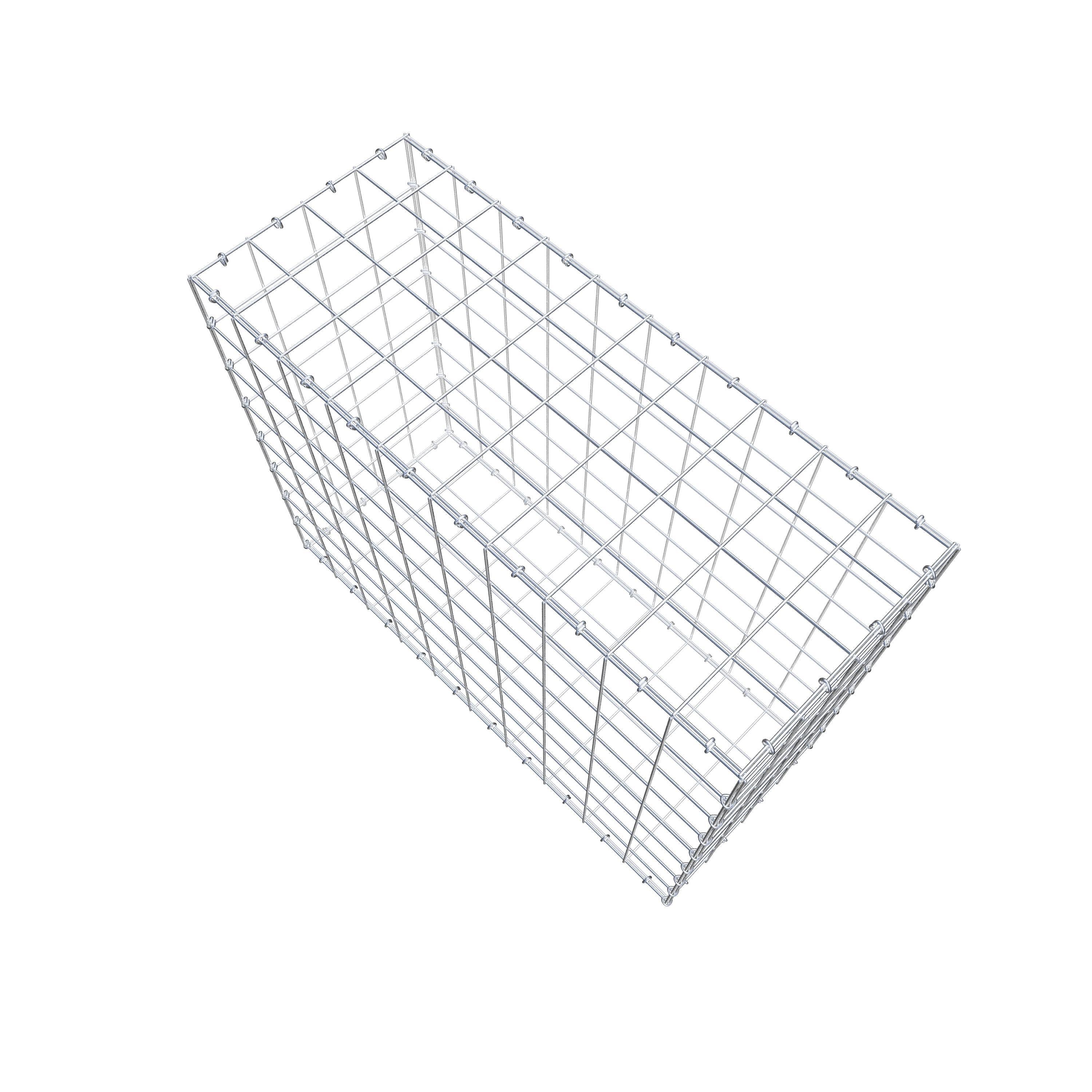 Gabion 100 cm x 80 cm x 40 cm (L x H x P), maille 10 cm x 10 cm, anneau en C