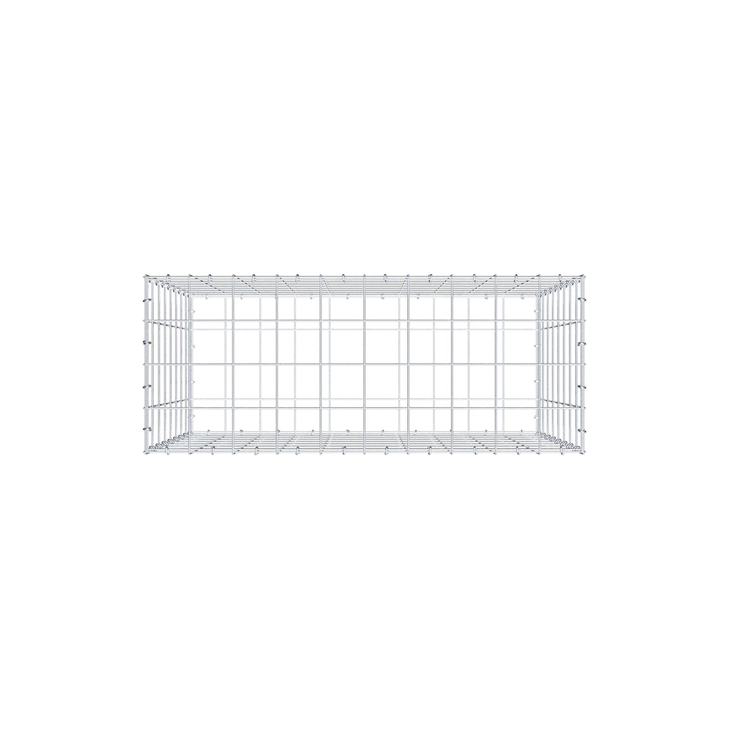 Gabion 100 cm x 80 cm x 40 cm (L x H x D), maskestørrelse 10 cm x 10 cm, C-ring