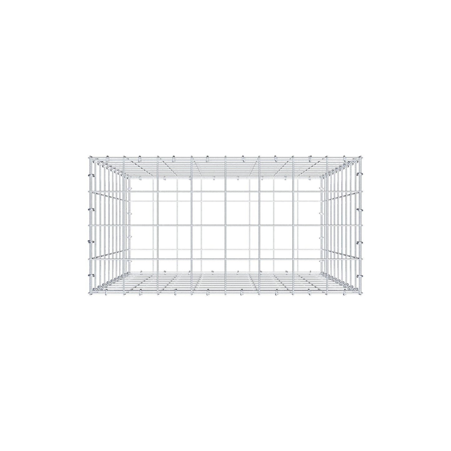 Gabion 100 cm x 80 cm x 40 cm (L x H x D), maskestørrelse 10 cm x 10 cm, C-ring