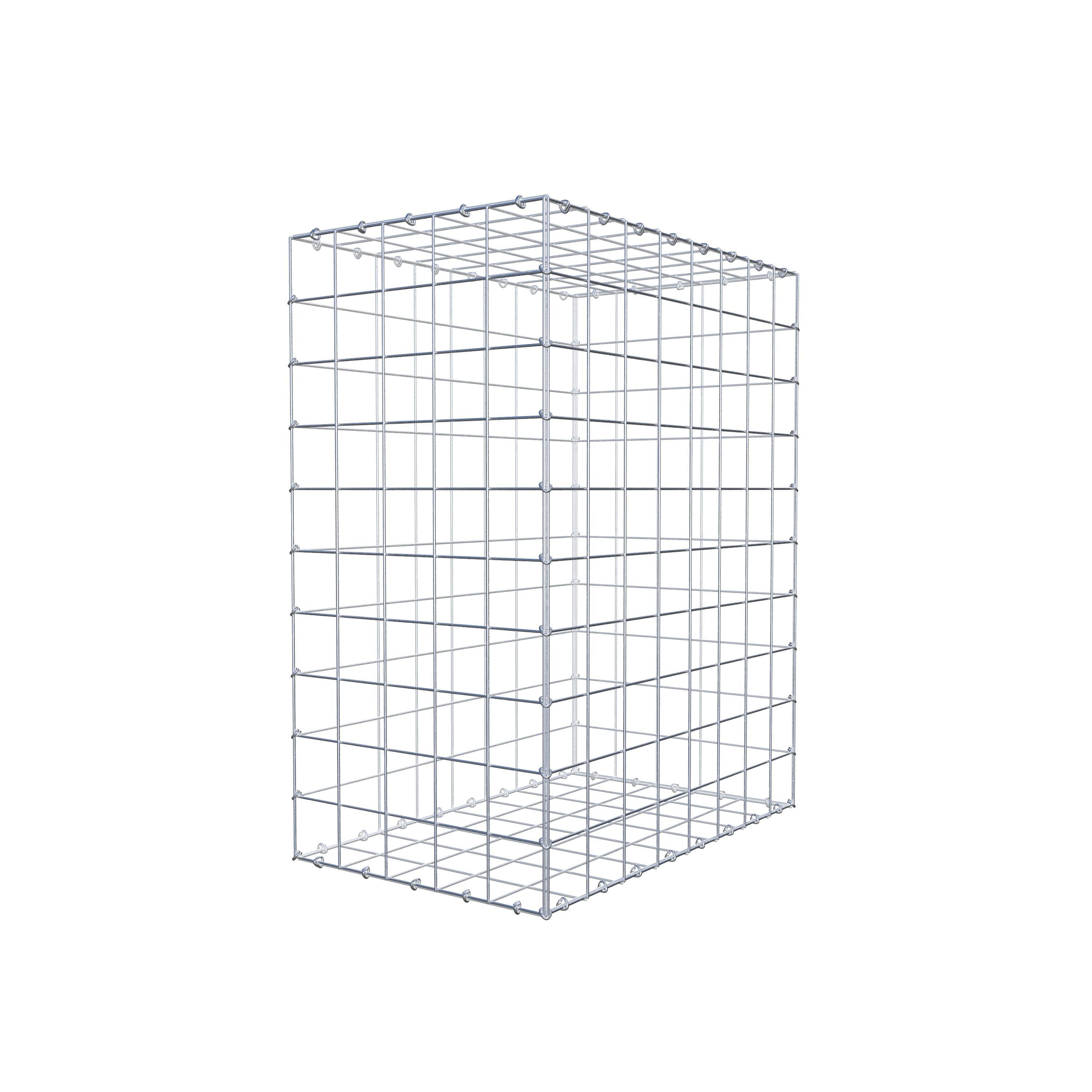 Gabion 100 cm x 80 cm x 50 cm (L x H x P), maille 10 cm x 10 cm, anneau en C