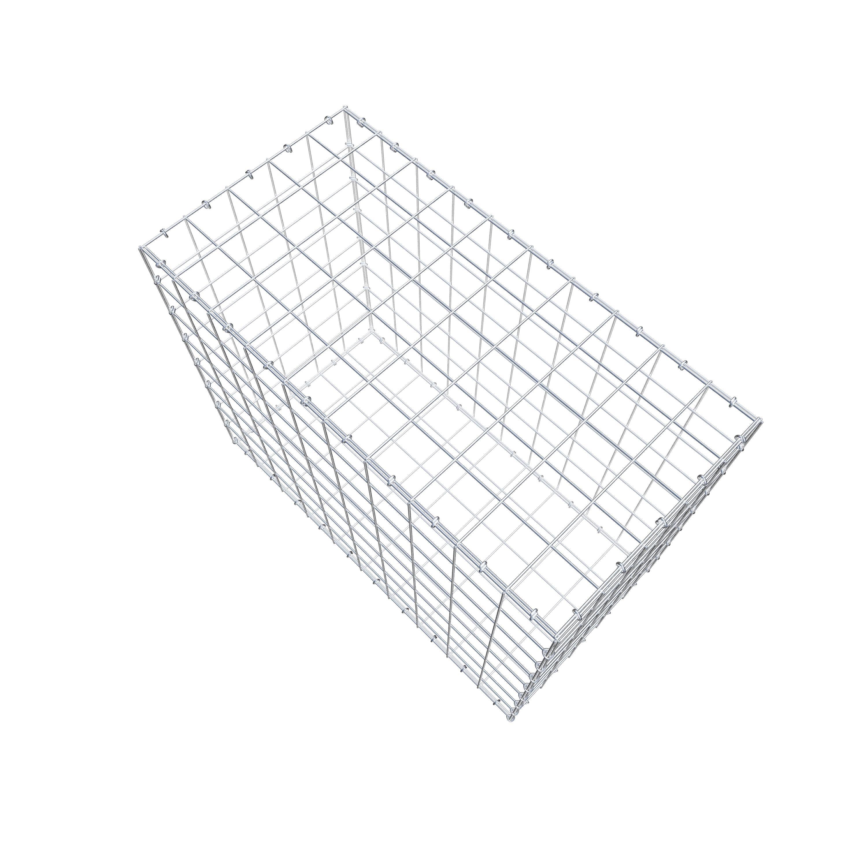 Gabion 100 cm x 80 cm x 50 cm (L x H x P), maille 10 cm x 10 cm, anneau en C