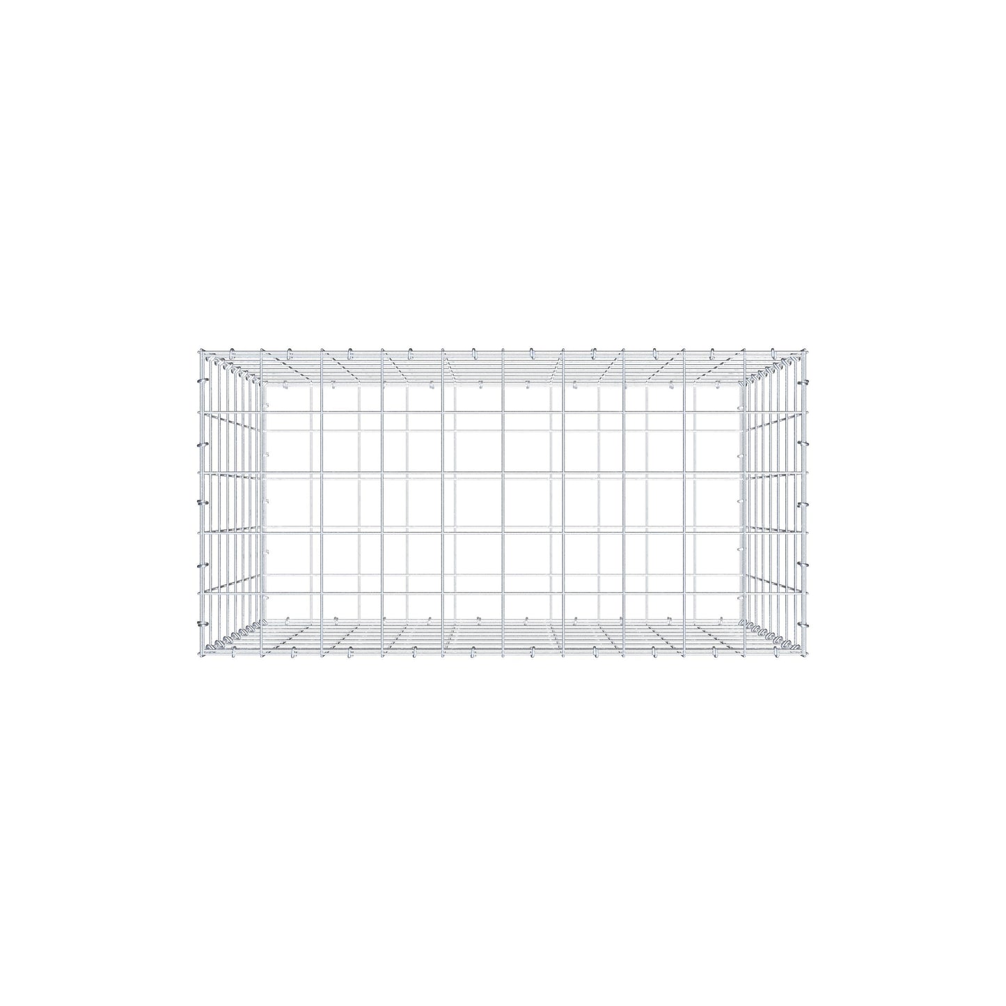 Gabion 100 cm x 80 cm x 50 cm (L x H x P), mailles 10 cm x 10 cm, anneau en C