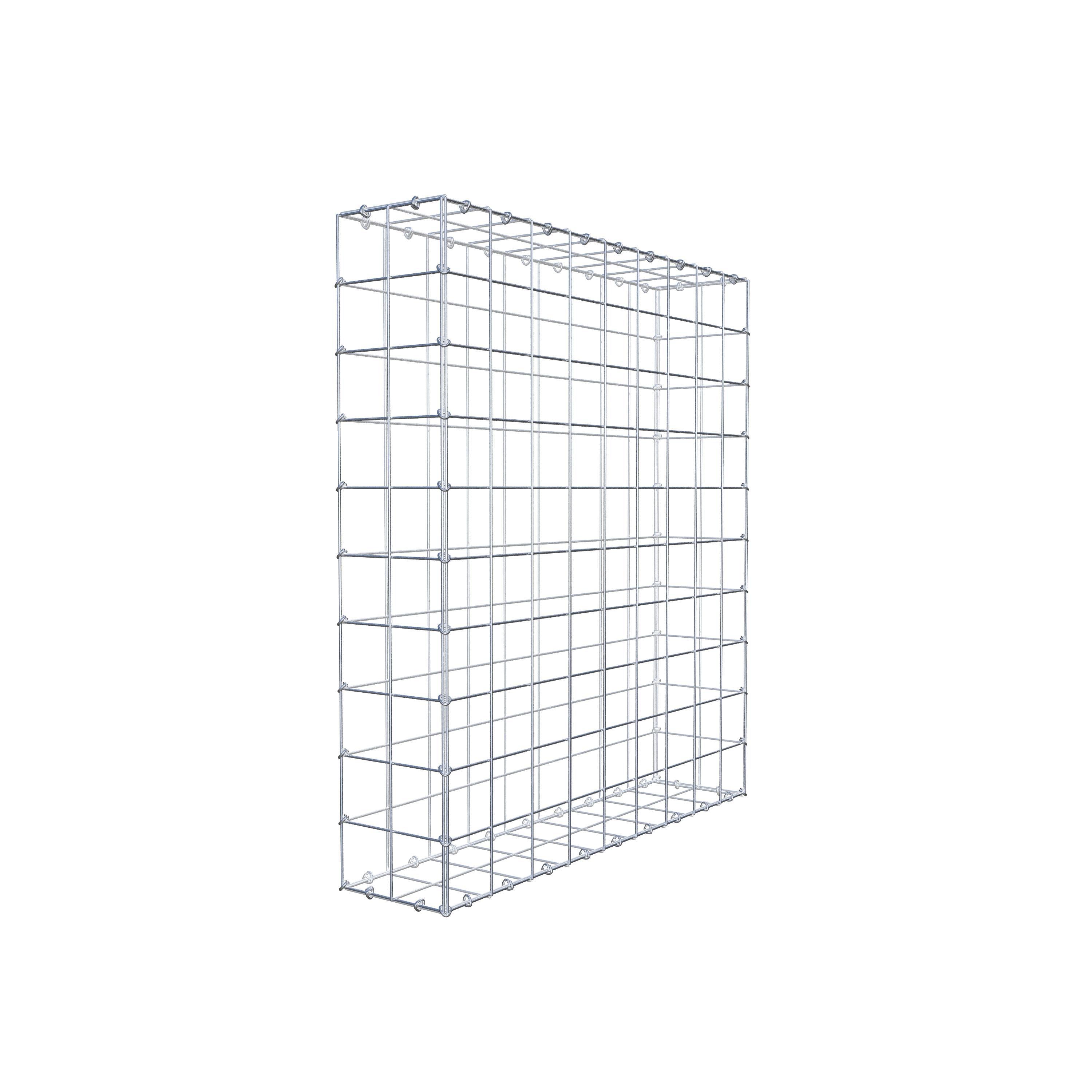 Gabion 100 cm x 90 cm x 20 cm (L x H x P), maille 10 cm x 10 cm, anneau en C