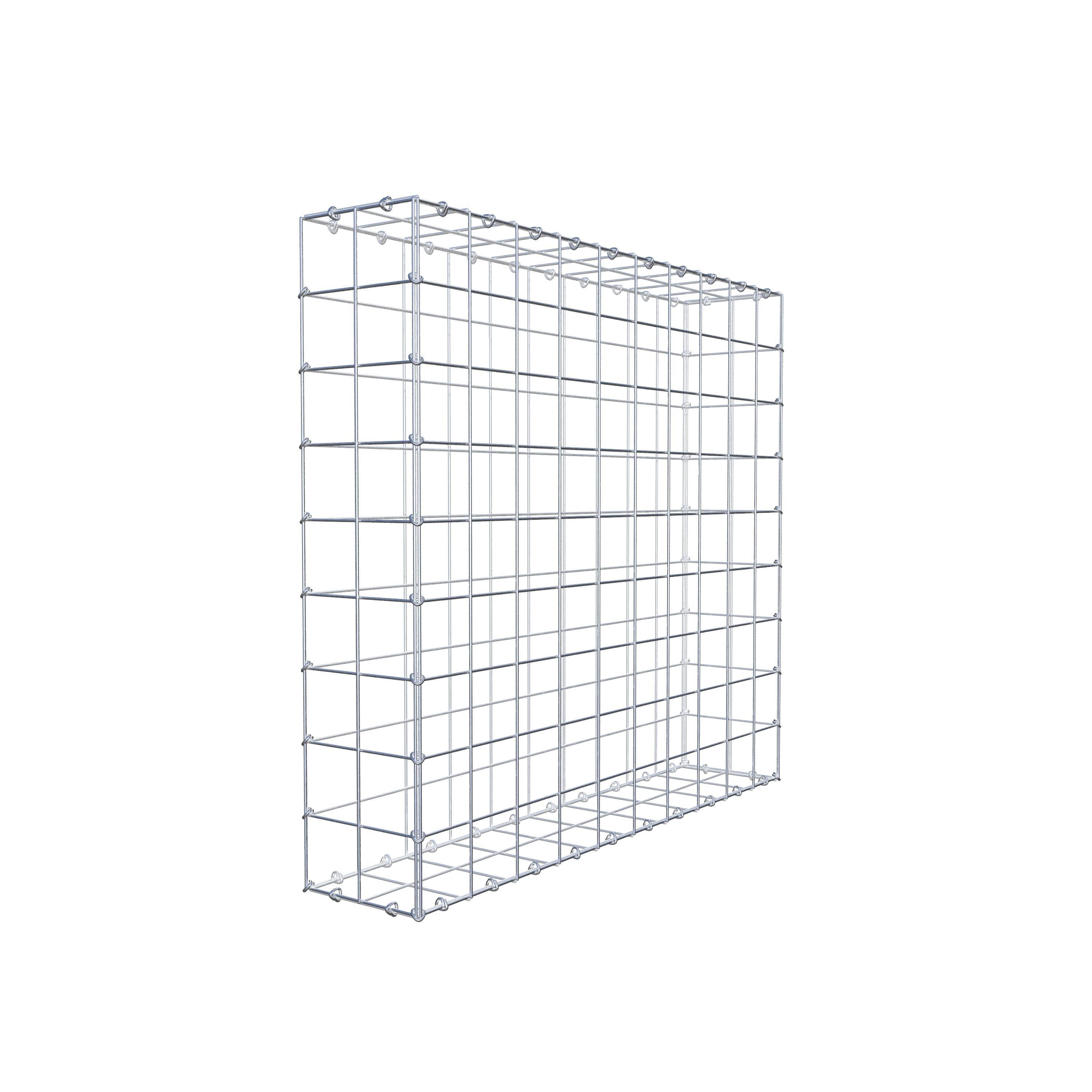 Gabion 100 cm x 90 cm x 20 cm (L x H x P), maille 10 cm x 10 cm, anneau en C