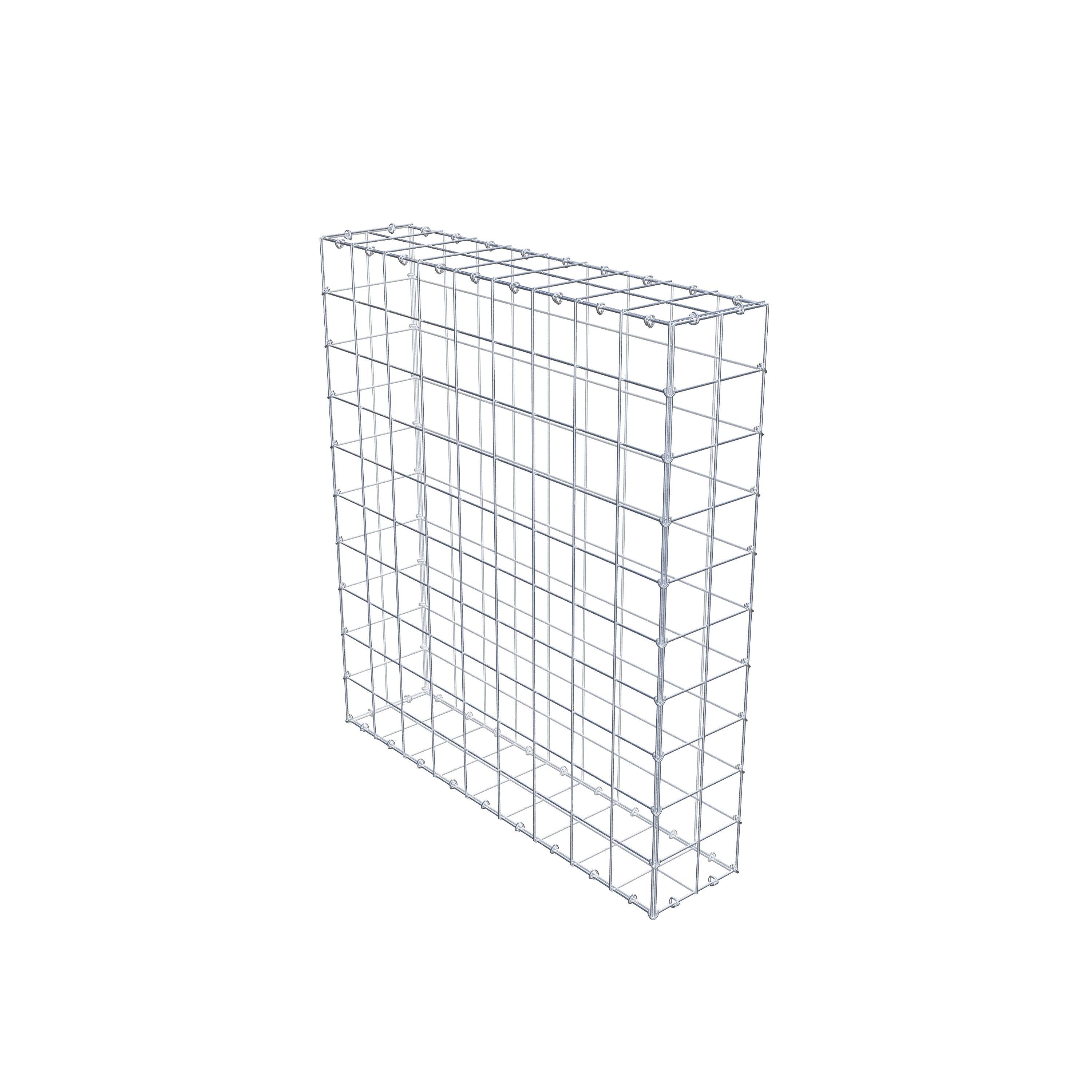 Gabion 100 cm x 90 cm x 20 cm (L x H x P), maille 10 cm x 10 cm, anneau en C