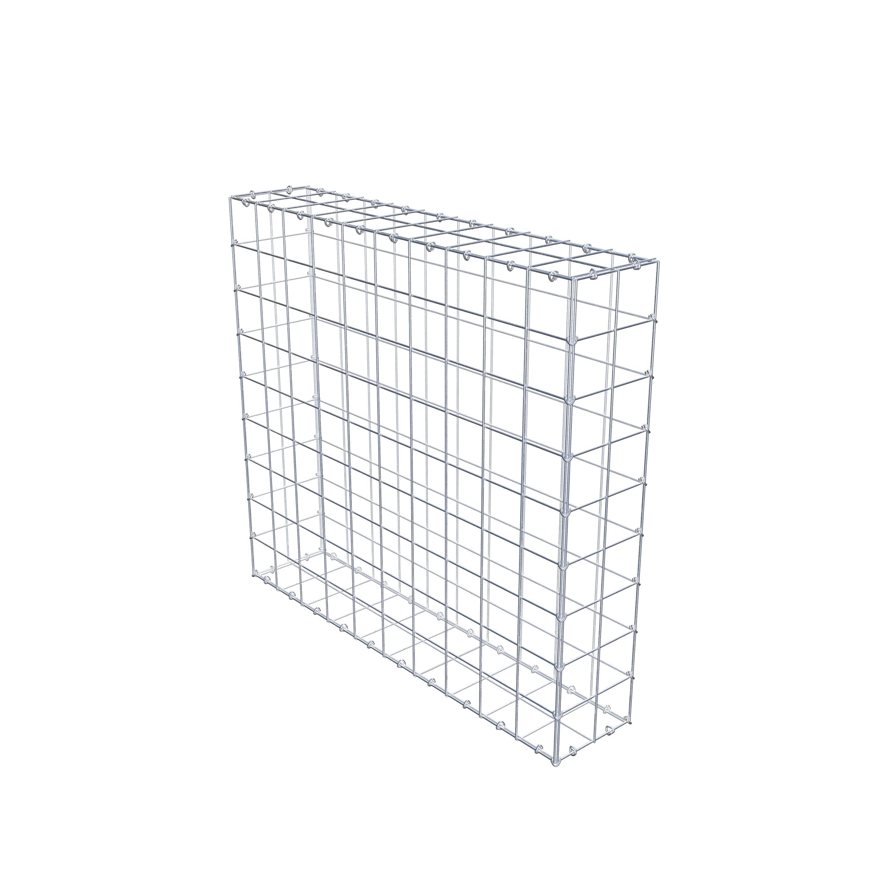 Gabion 100 cm x 90 cm x 20 cm (L x H x P), maille 10 cm x 10 cm, anneau en C