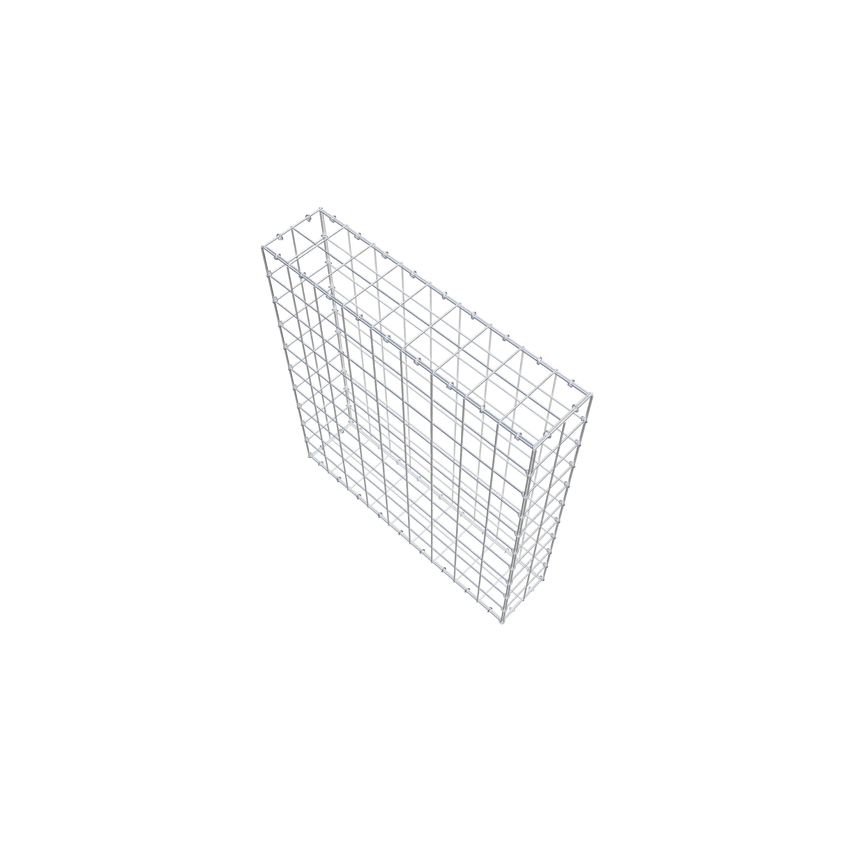 Gabion 100 cm x 90 cm x 20 cm (L x H x P), maille 10 cm x 10 cm, anneau en C