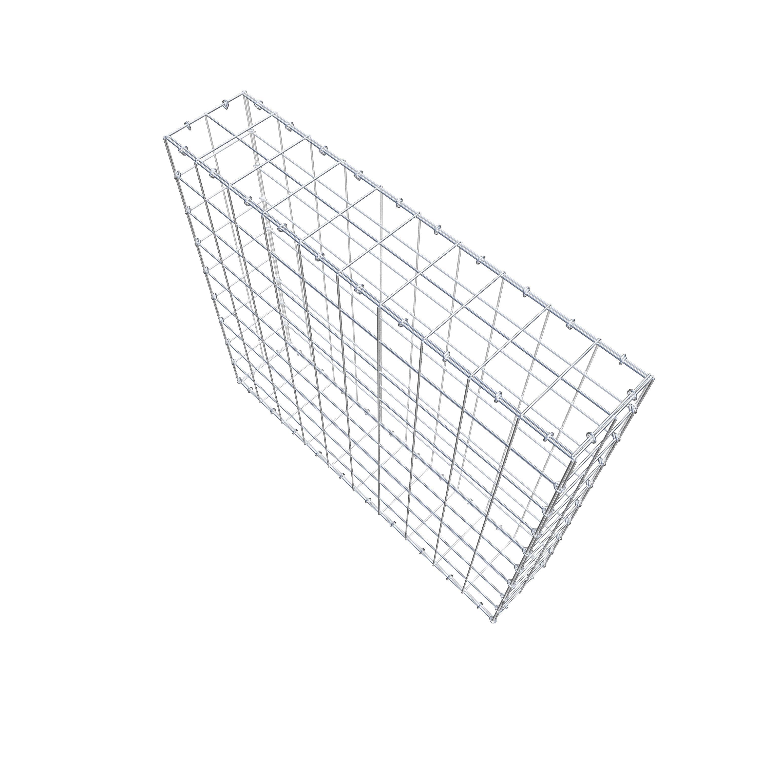 Gabion 100 cm x 90 cm x 20 cm (L x H x P), maille 10 cm x 10 cm, anneau en C