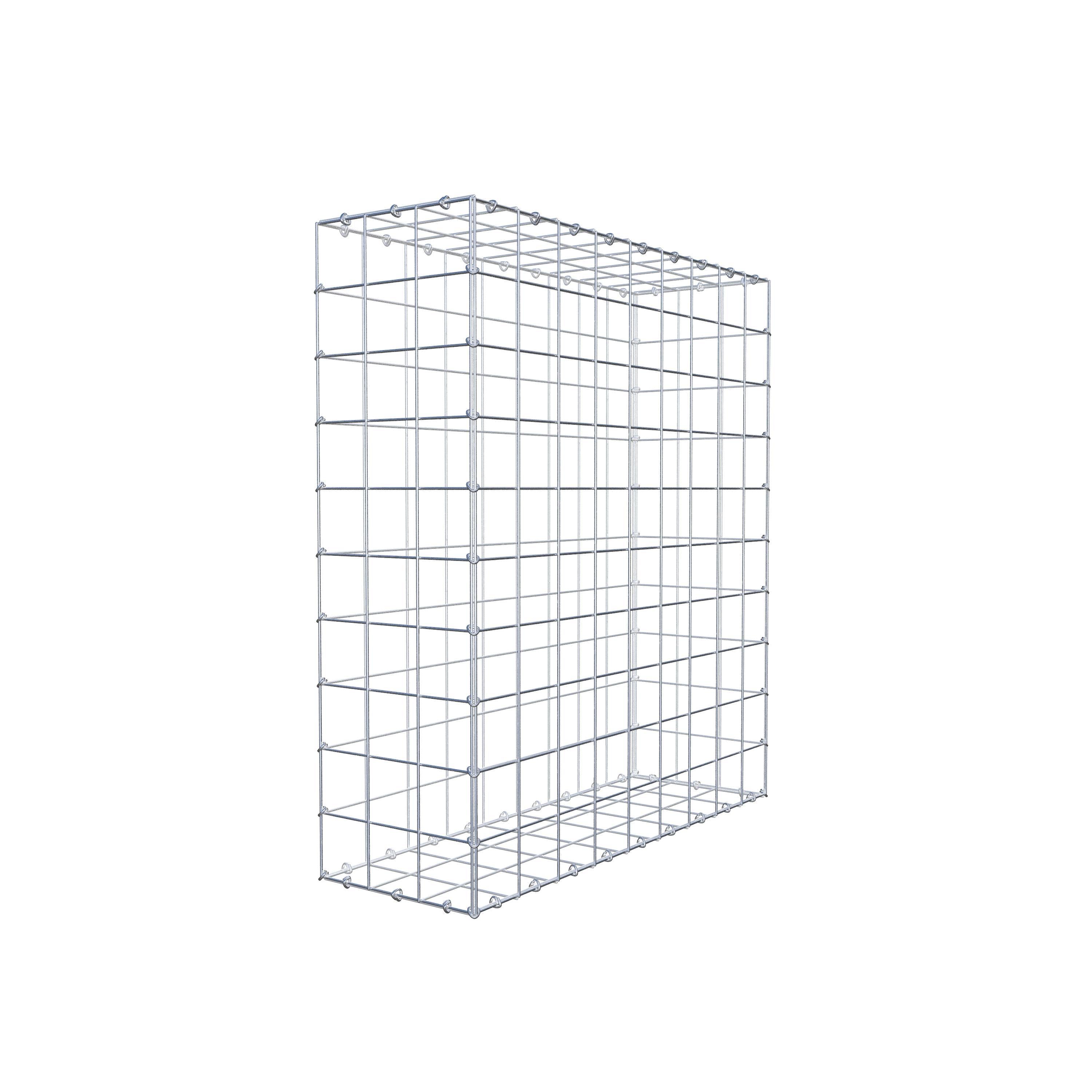 Gabion 100 cm x 90 cm x 30 cm (L x H x P), maille 10 cm x 10 cm, anneau en C