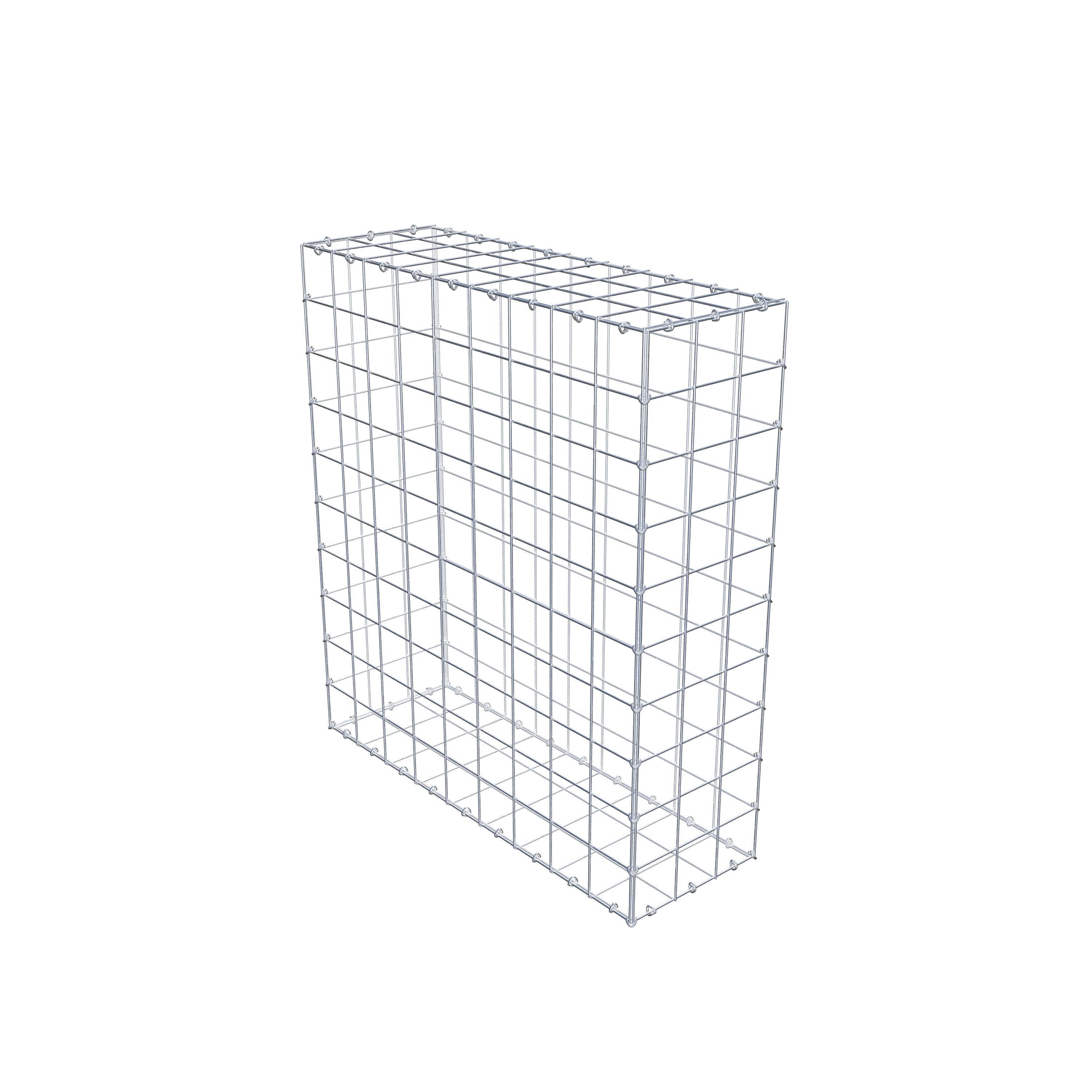 Gabion 100 cm x 90 cm x 30 cm (L x H x P), maille 10 cm x 10 cm, anneau en C